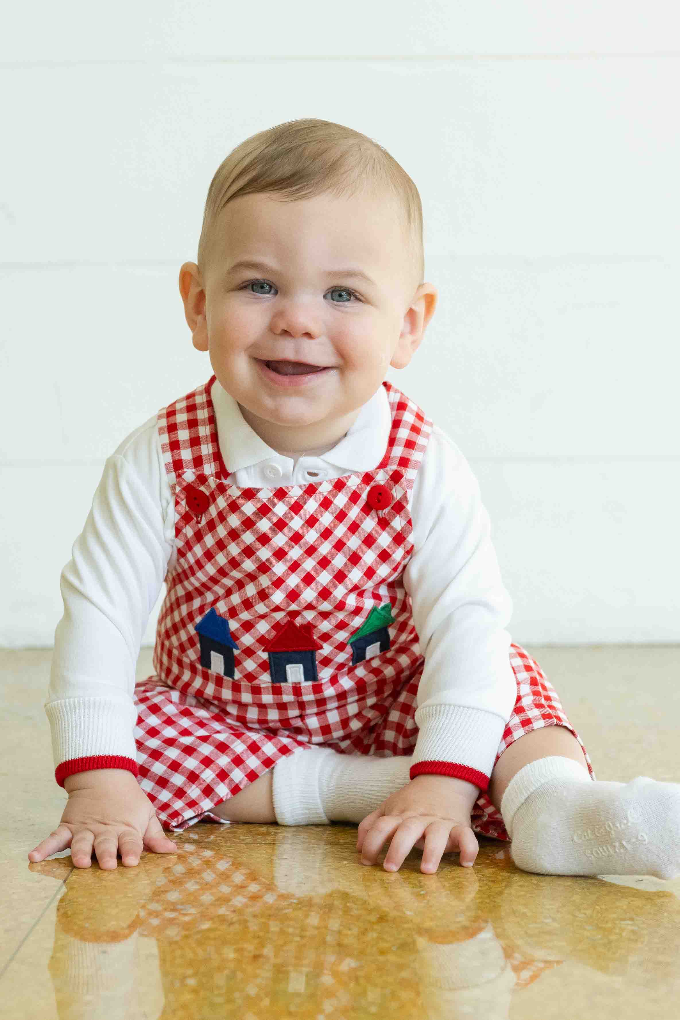 Long Sleeve Polo With Red Tipping