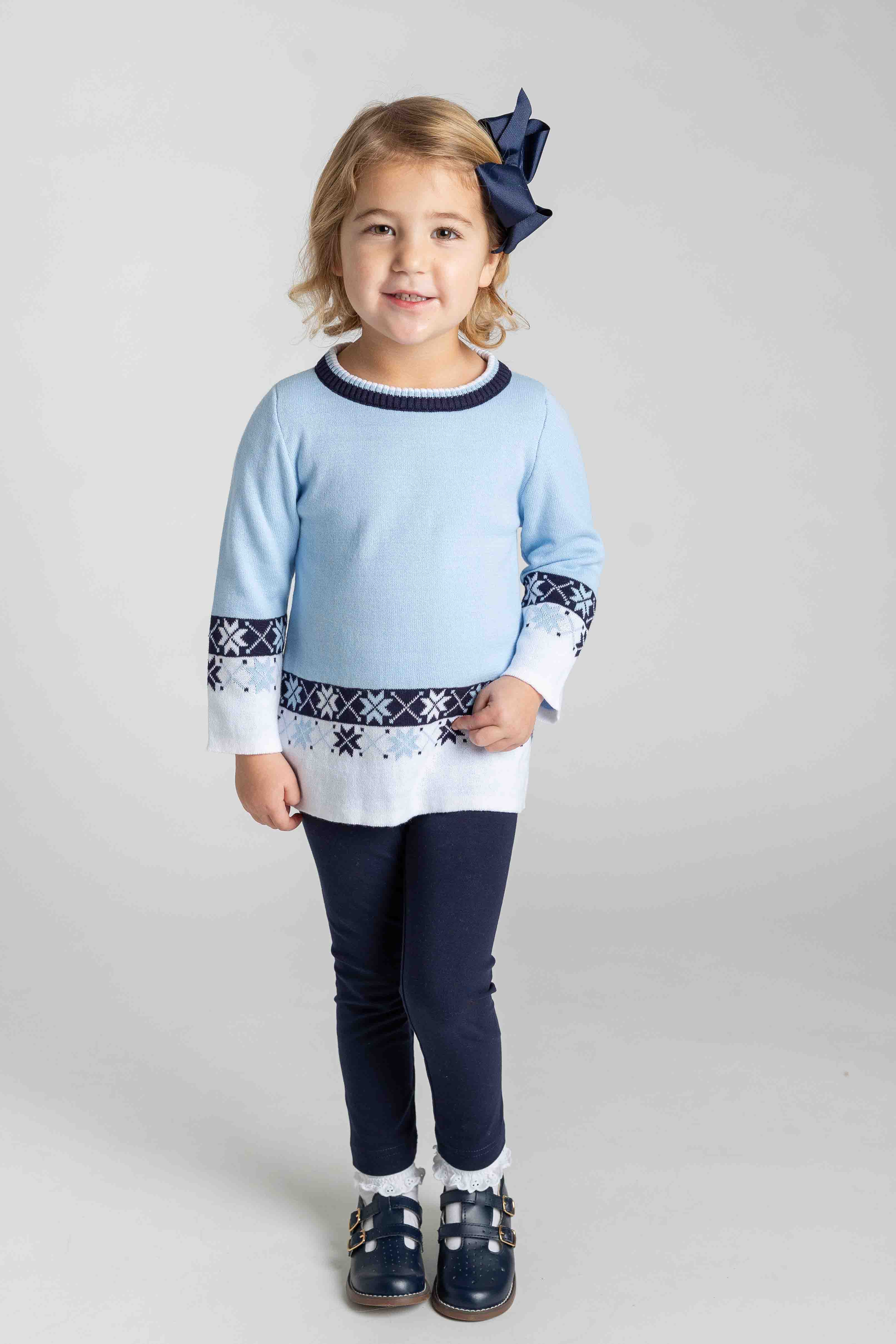 Sweater Tunic With Snowflakes and Leggings