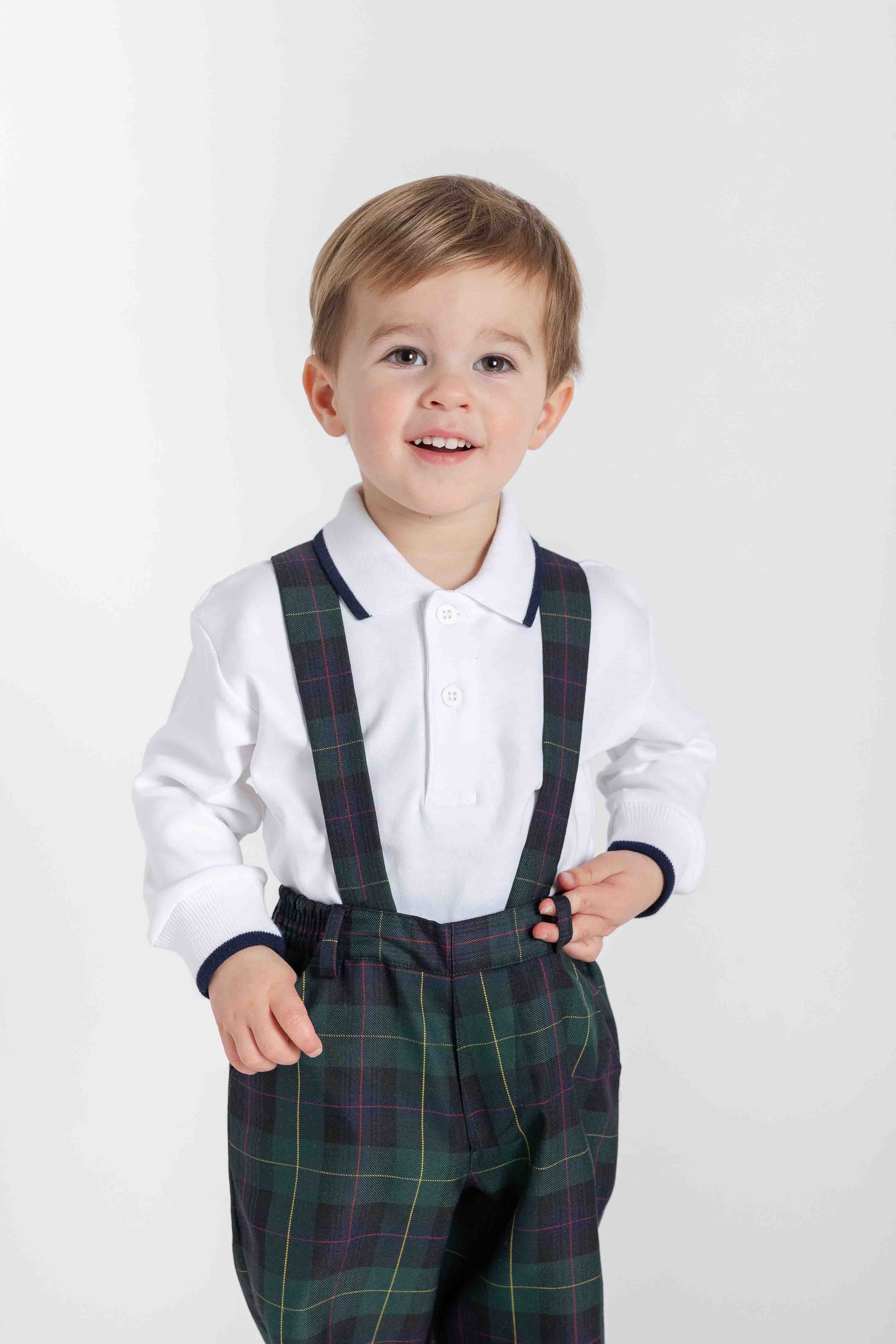 Plaid Pant With Removable Suspenders