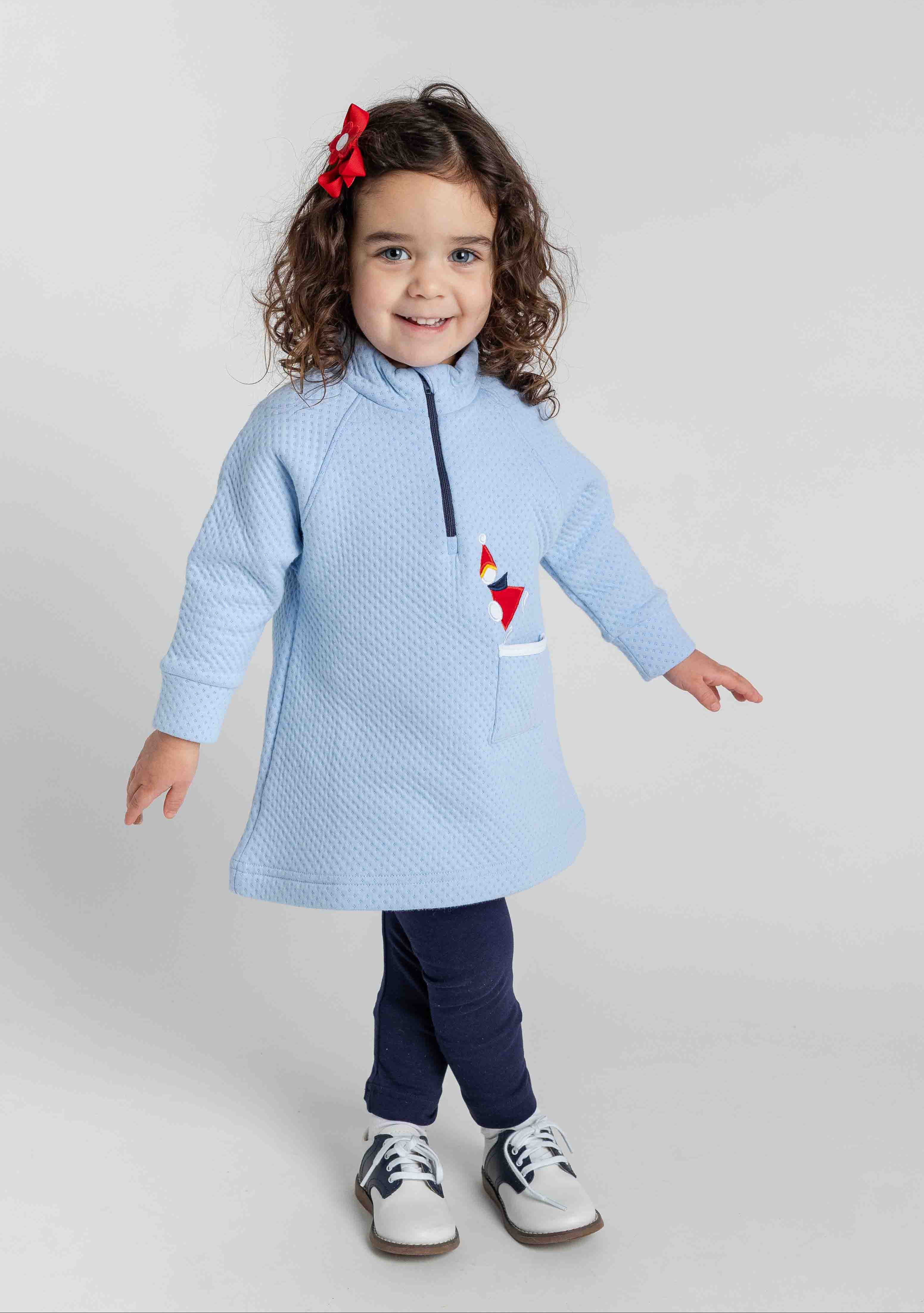 Jacquard Knit Dress With Ice Skater