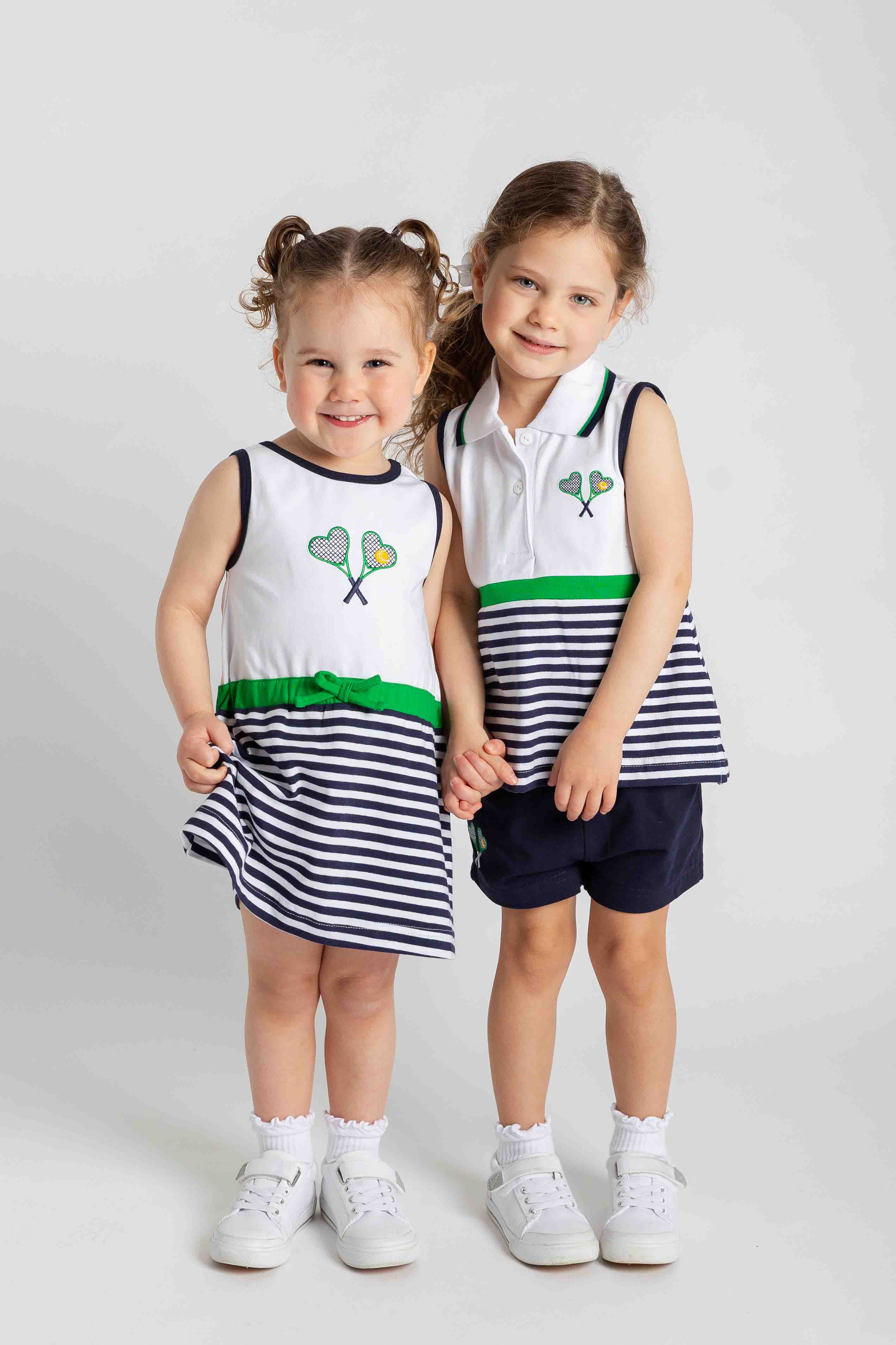 Knit Short Set with Tennis Rackets