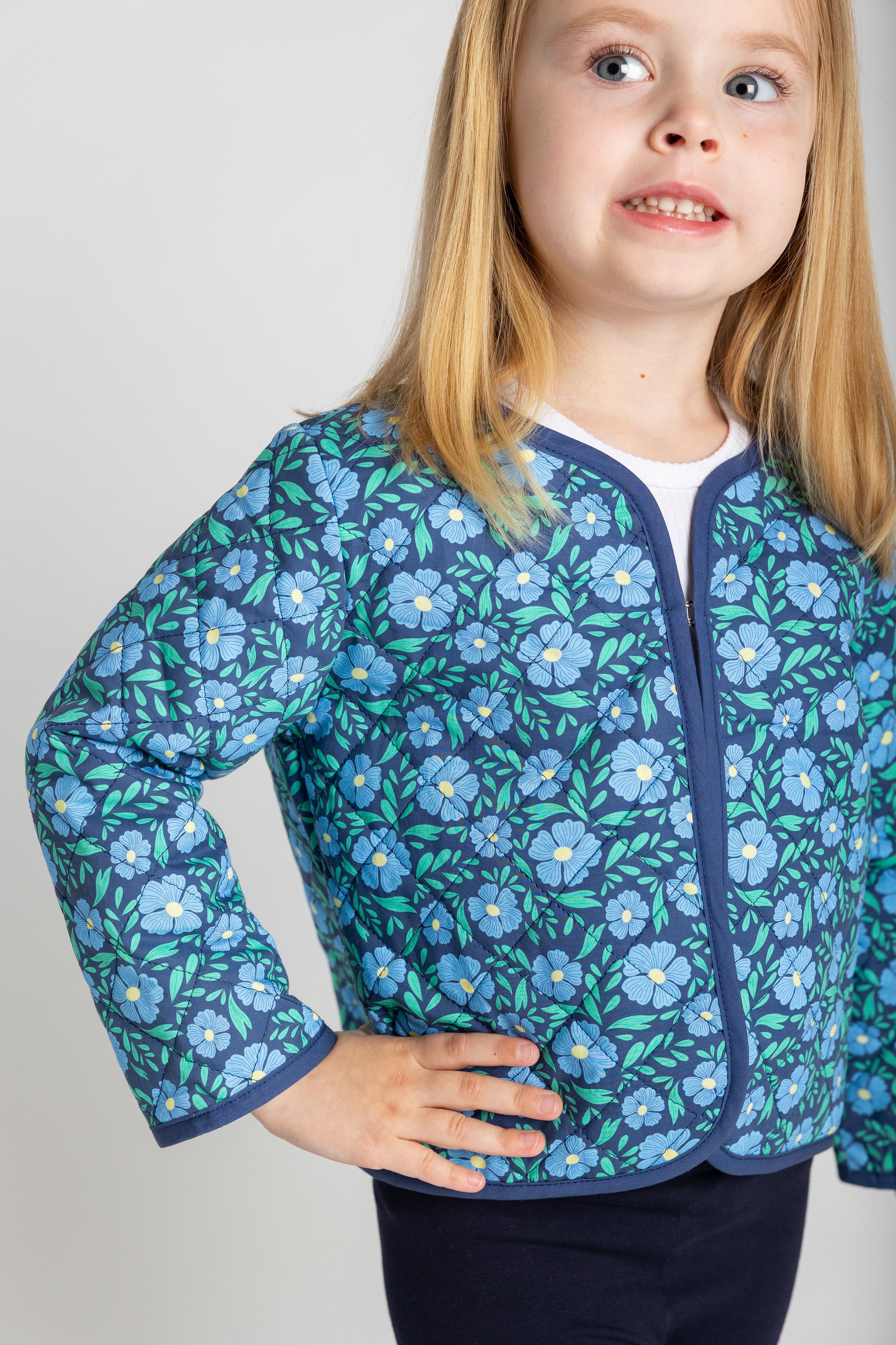 Floral Print Quilted Jacket