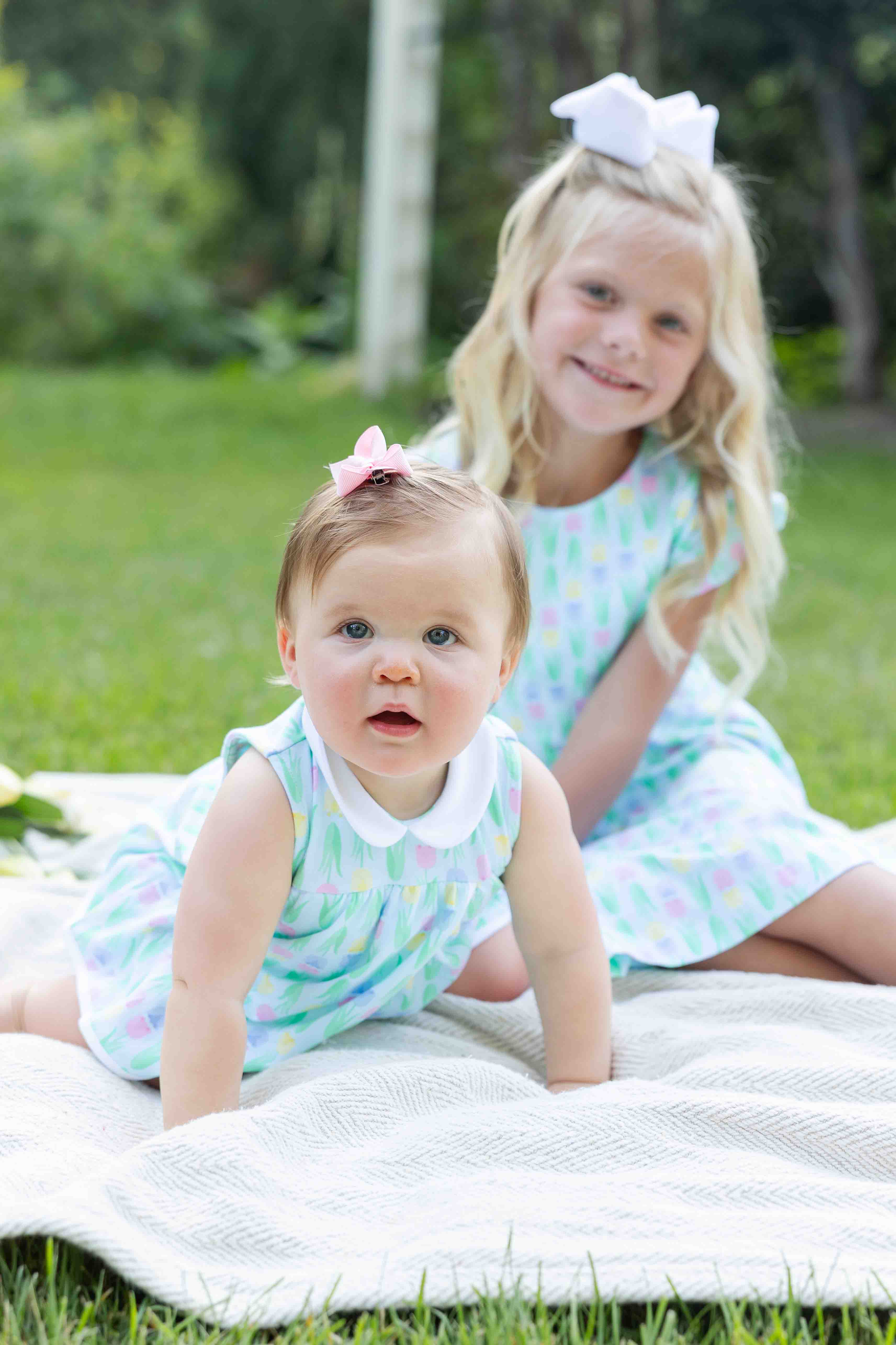 Printed Knit Tulip Romper