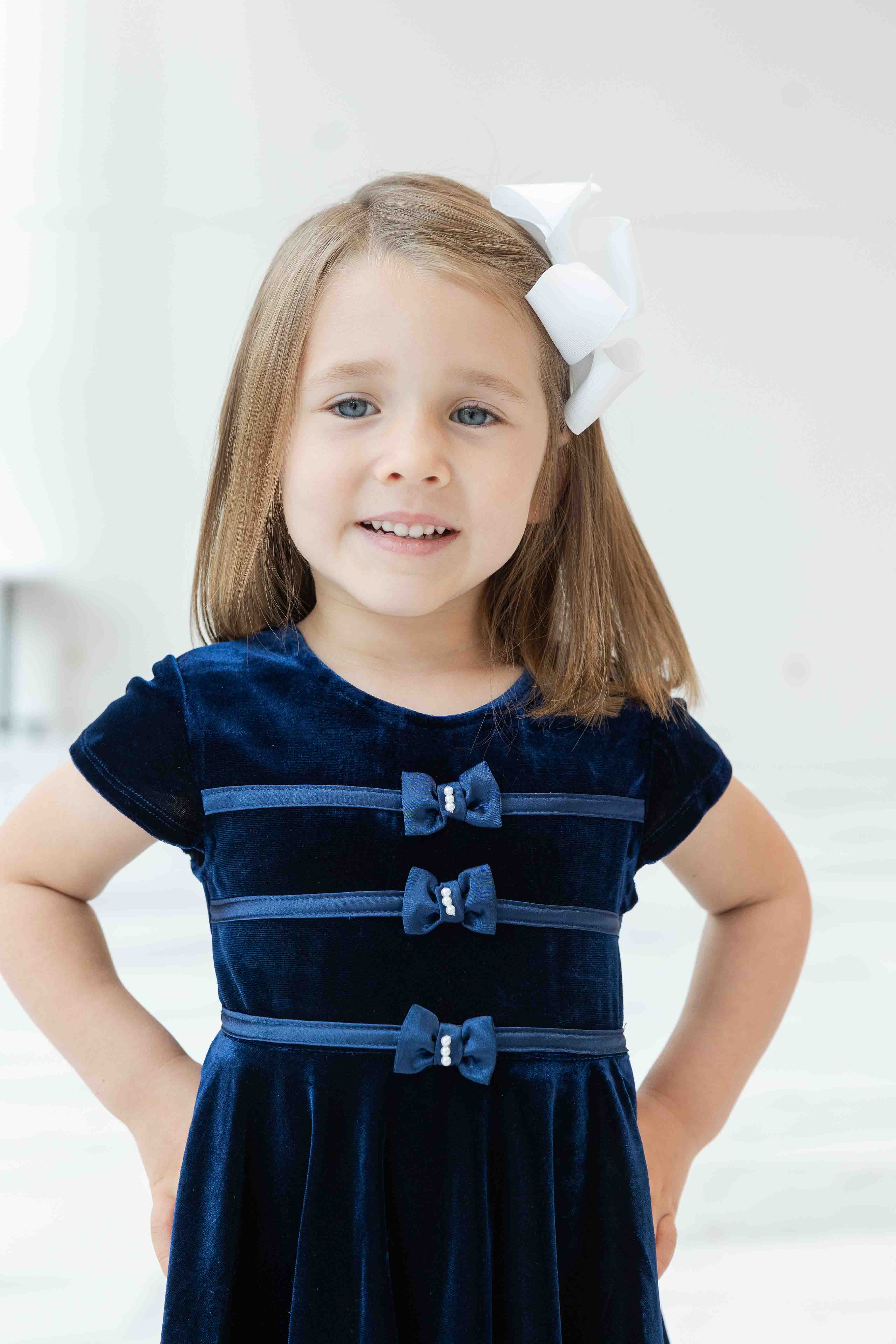 Stretch Velvet Dress With Pearls