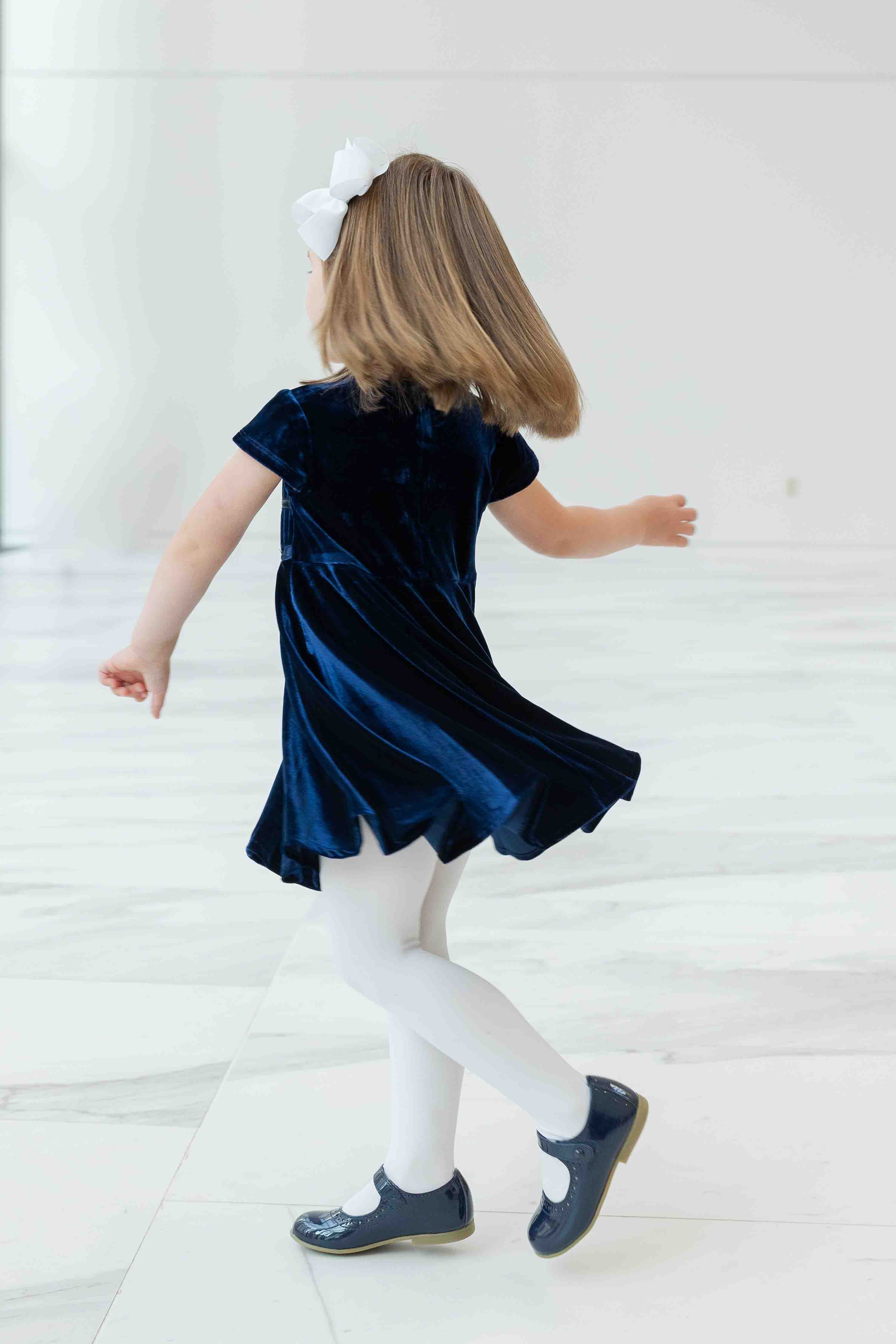 Stretch Velvet Dress With Pearls