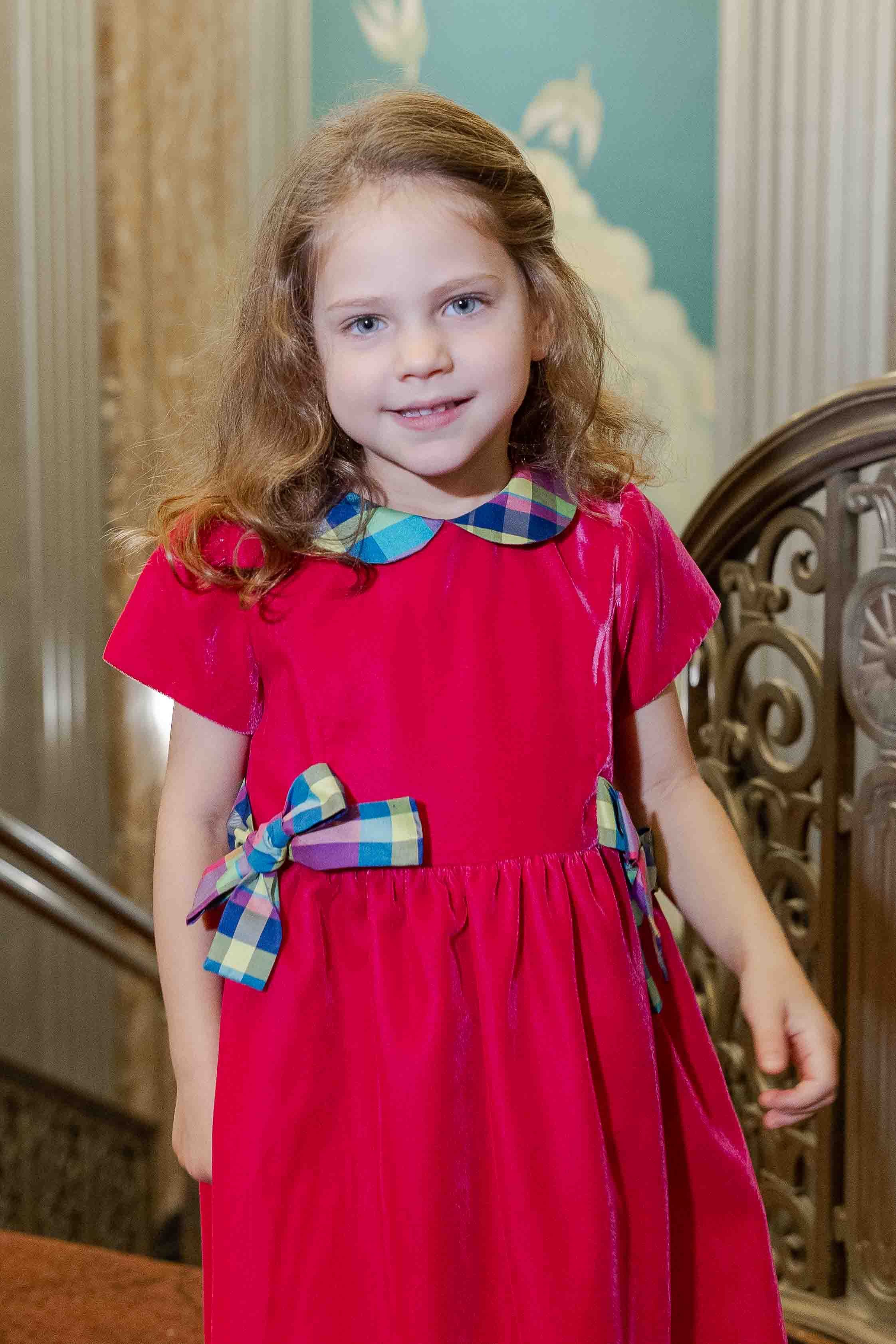 Velvet Dress With Side Bows