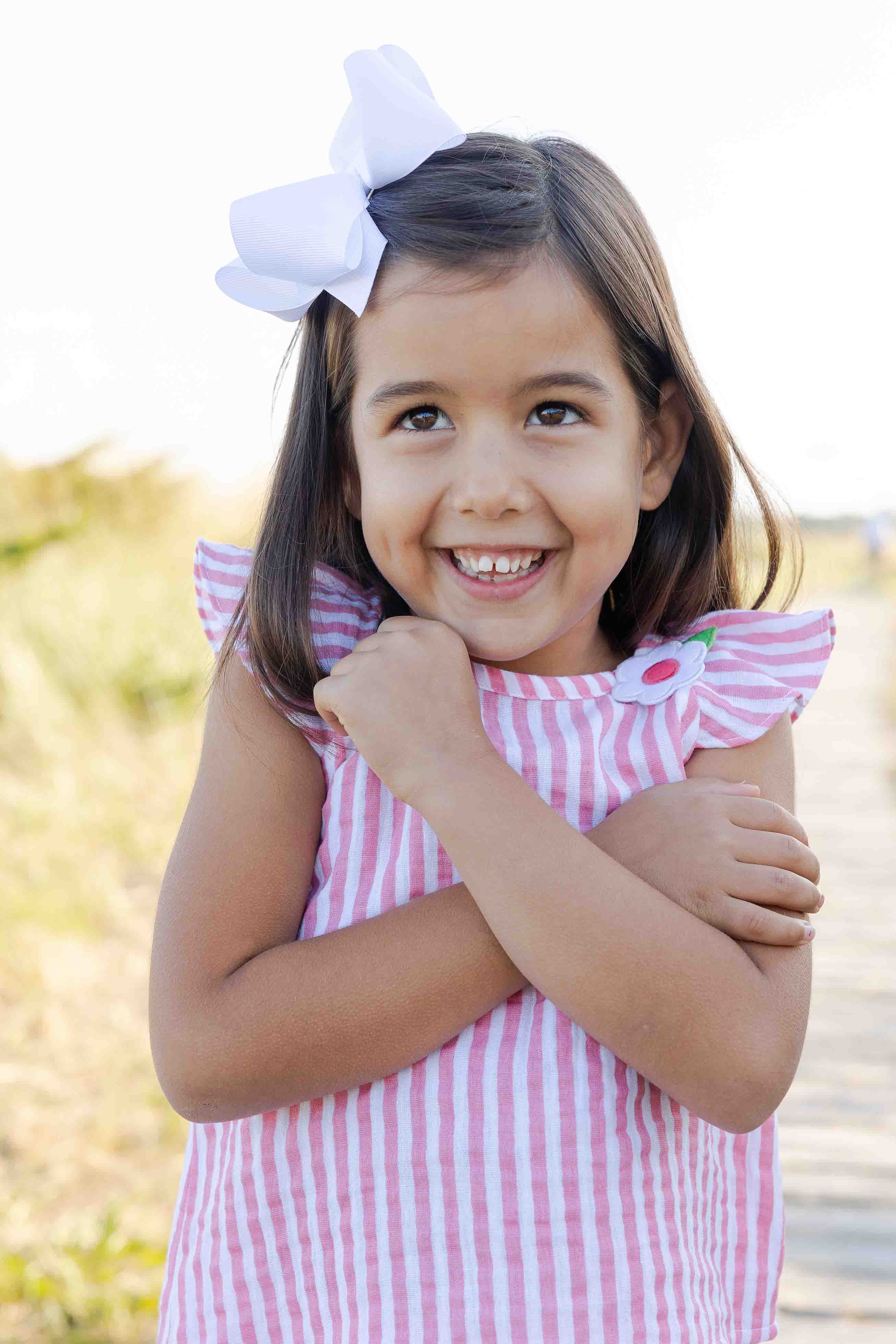 Stripe Gauze Top And Shorts