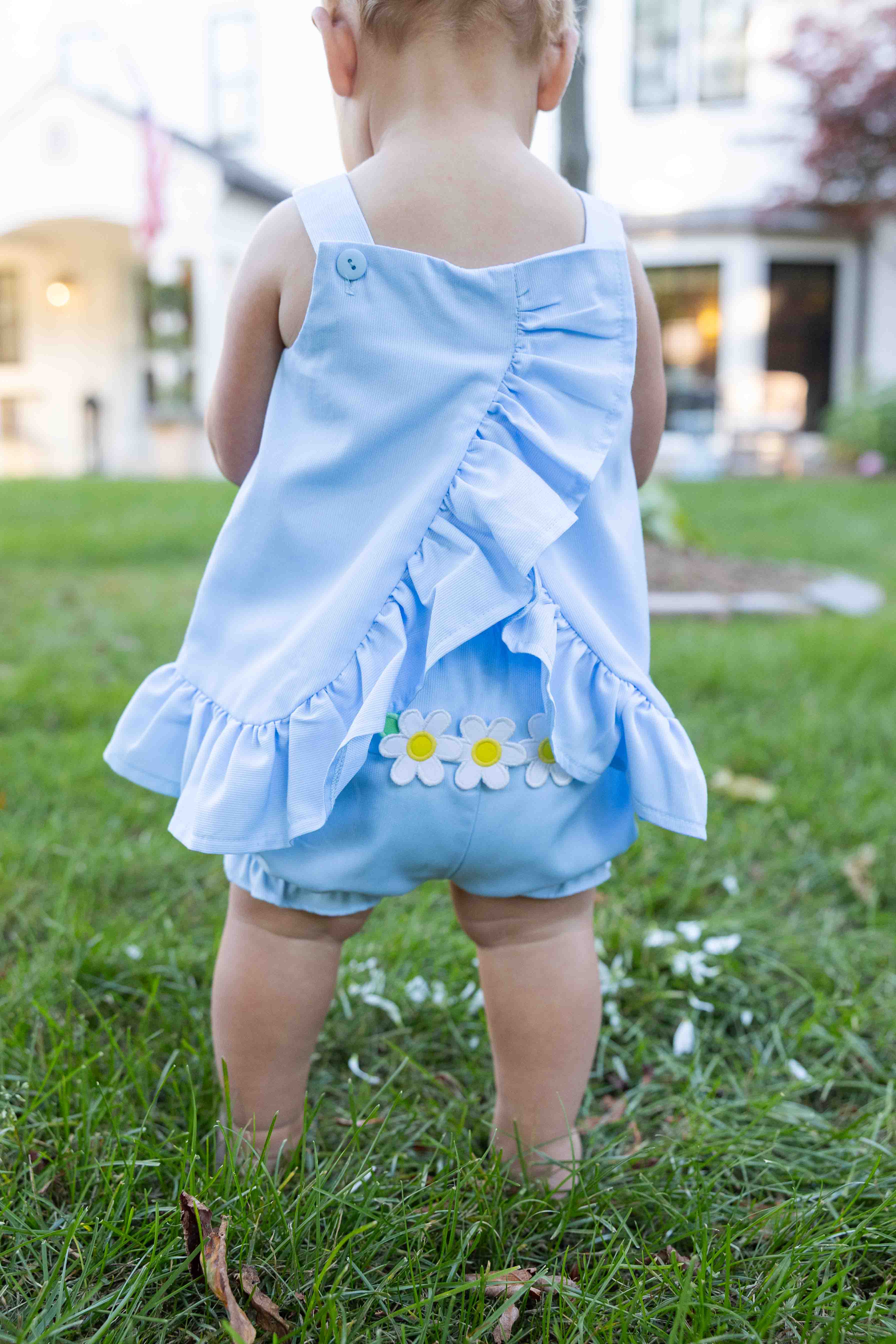Pique Dress & Bloomer with Daisies