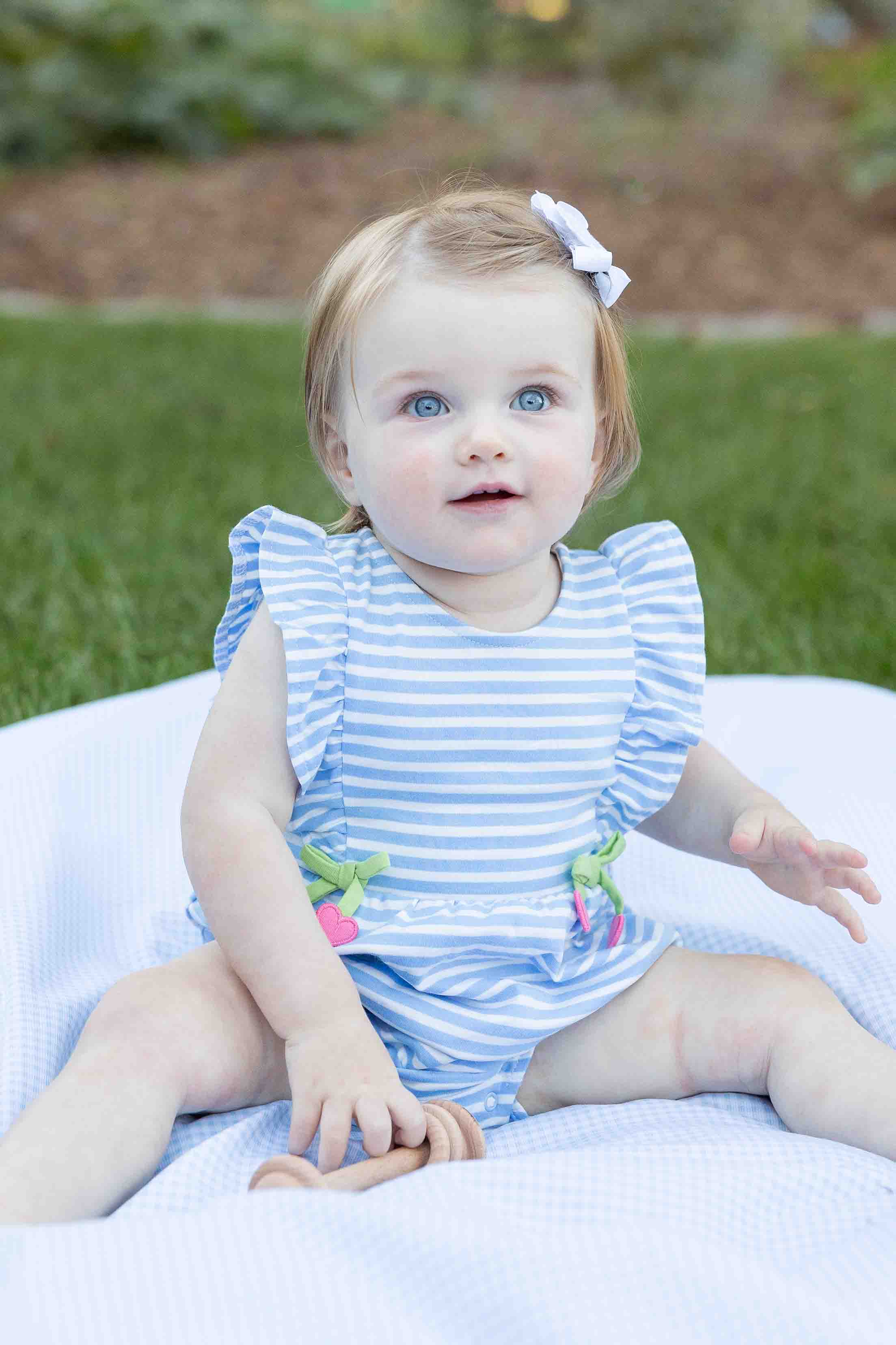Stripe Knit Romper With Heart Cherries