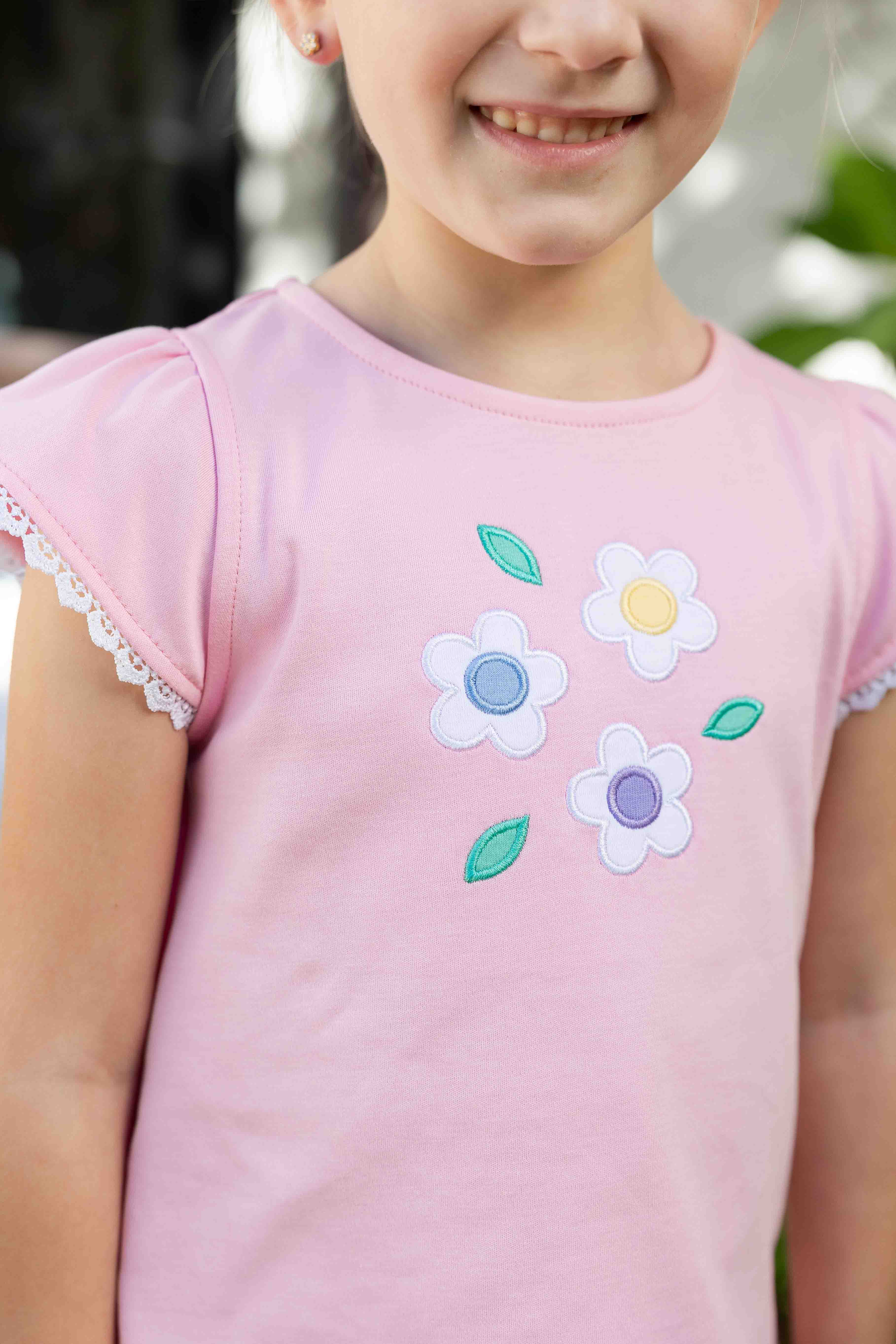 Knit Top With Flowers