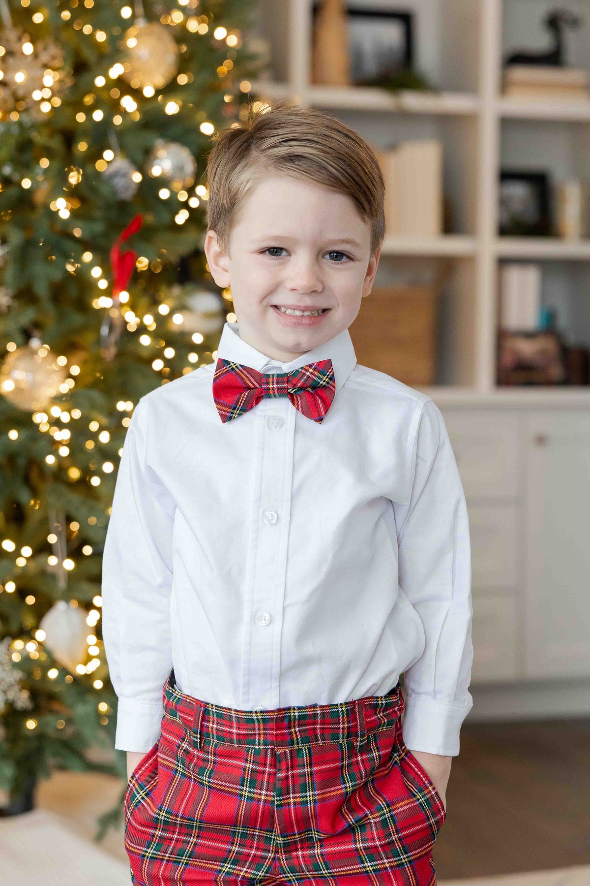 Plaid Adjustable Bow Tie