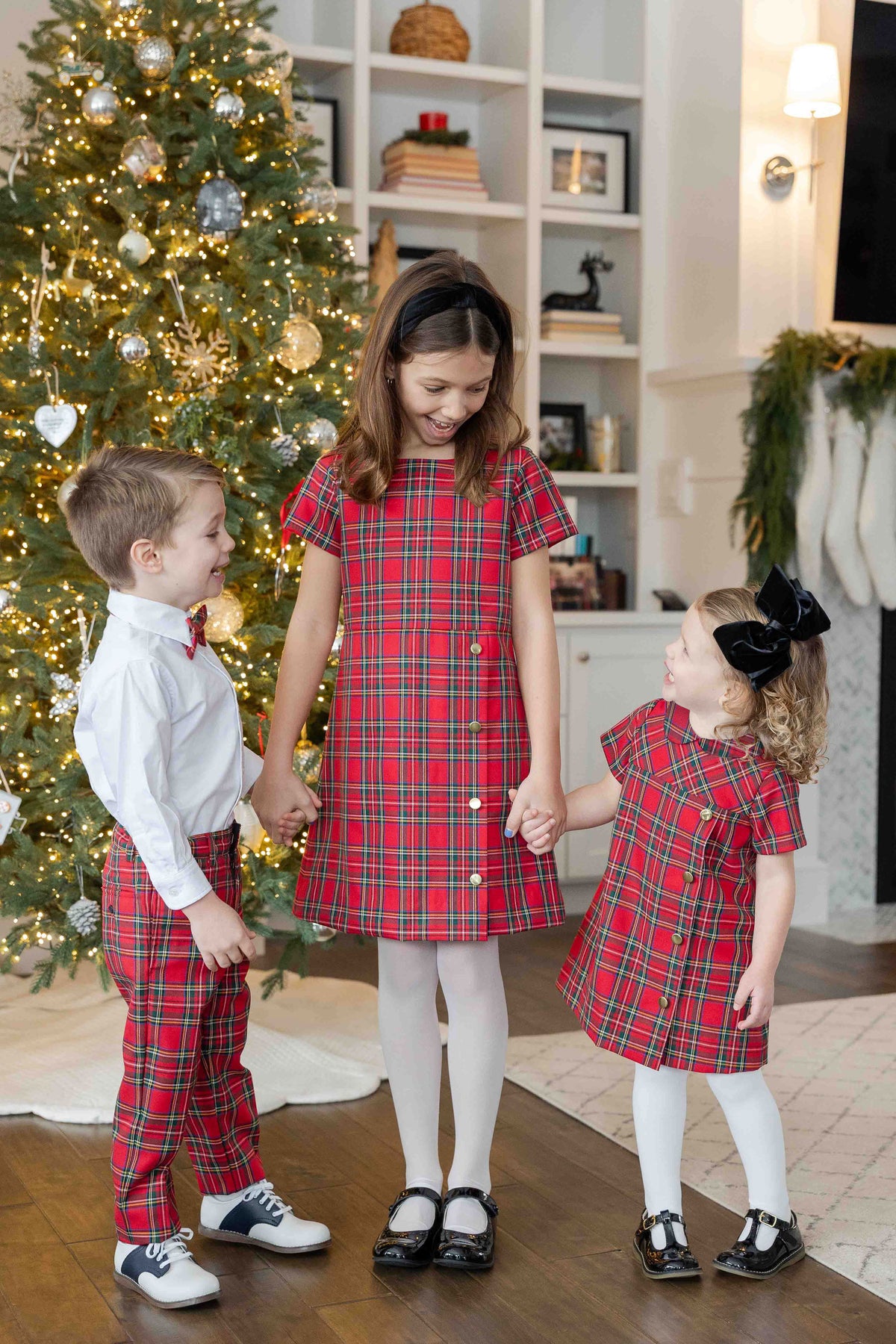 Plaid Dress with Buttons