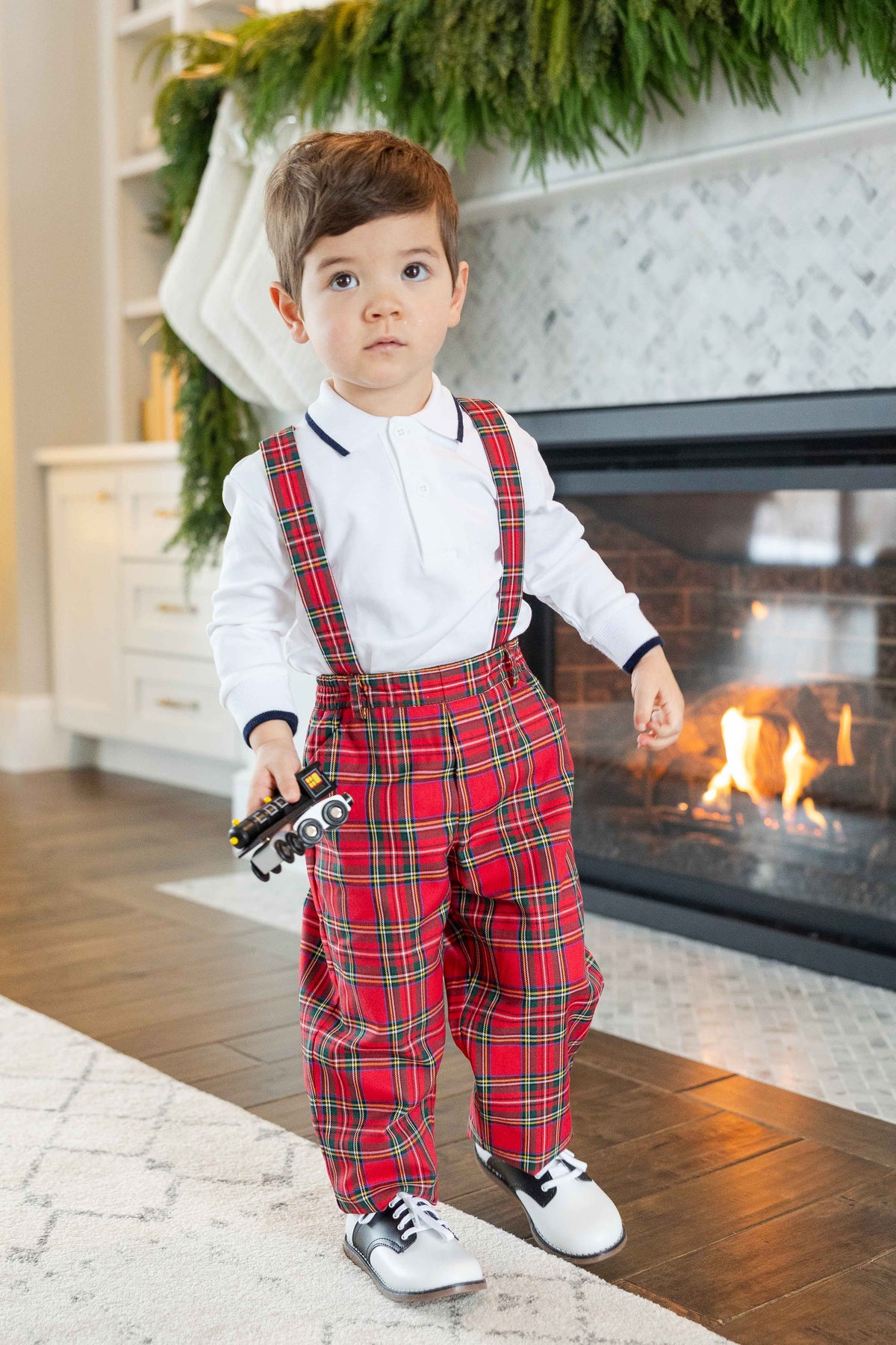 Tartan Plaid Pant With Removable Suspenders