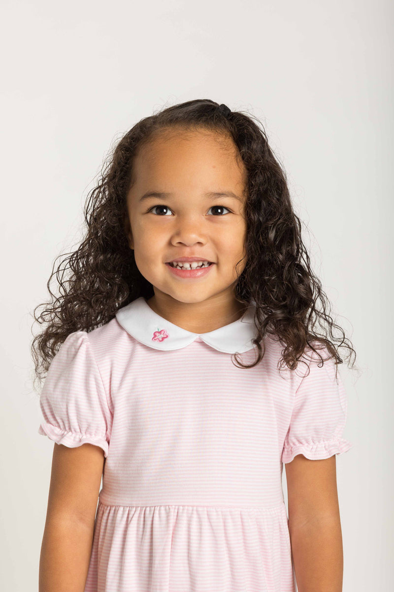 Stripe Knit Dress With Flowers, Hen & Chicks – Florence Eiseman