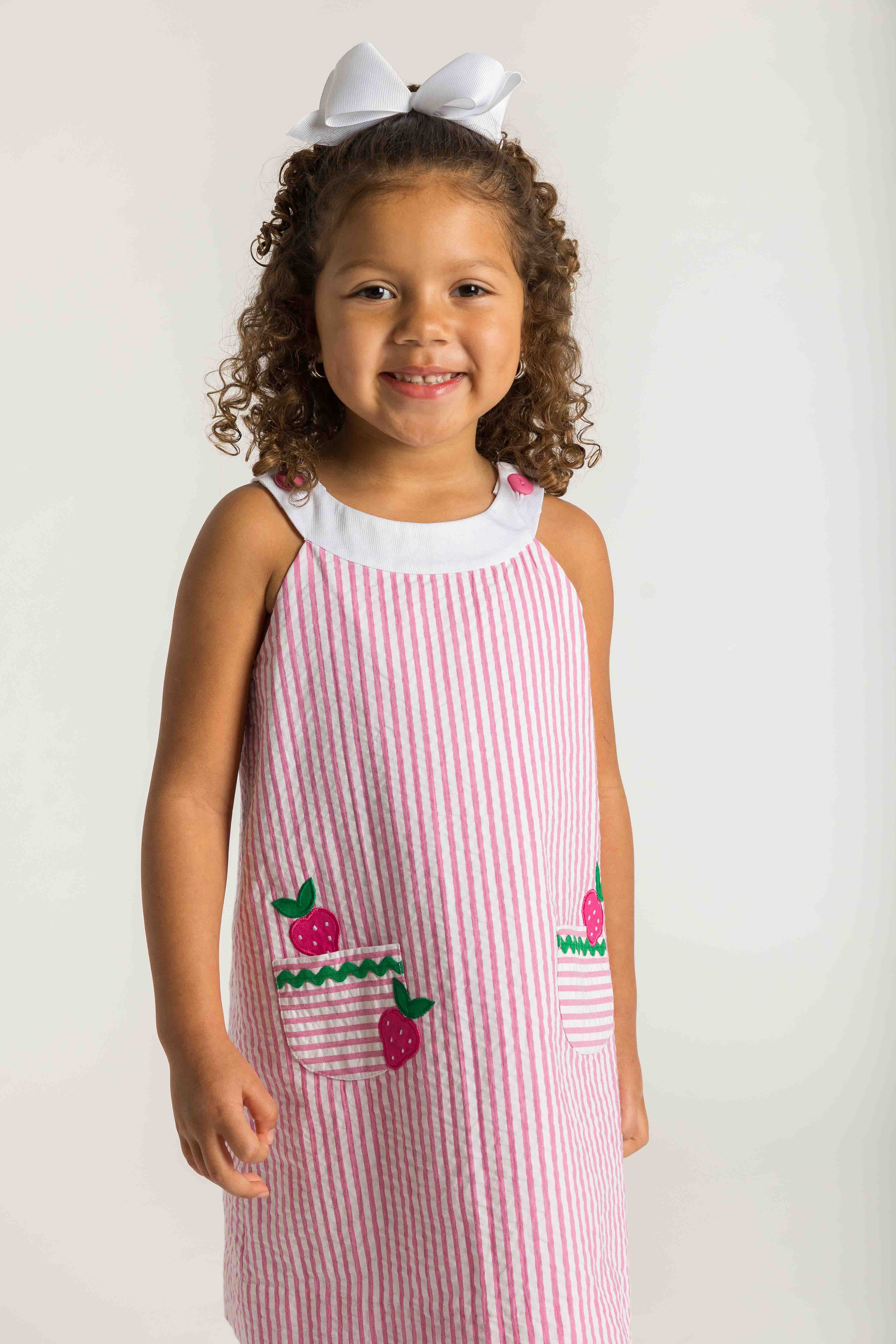 Seersucker Dress With Strawberries
