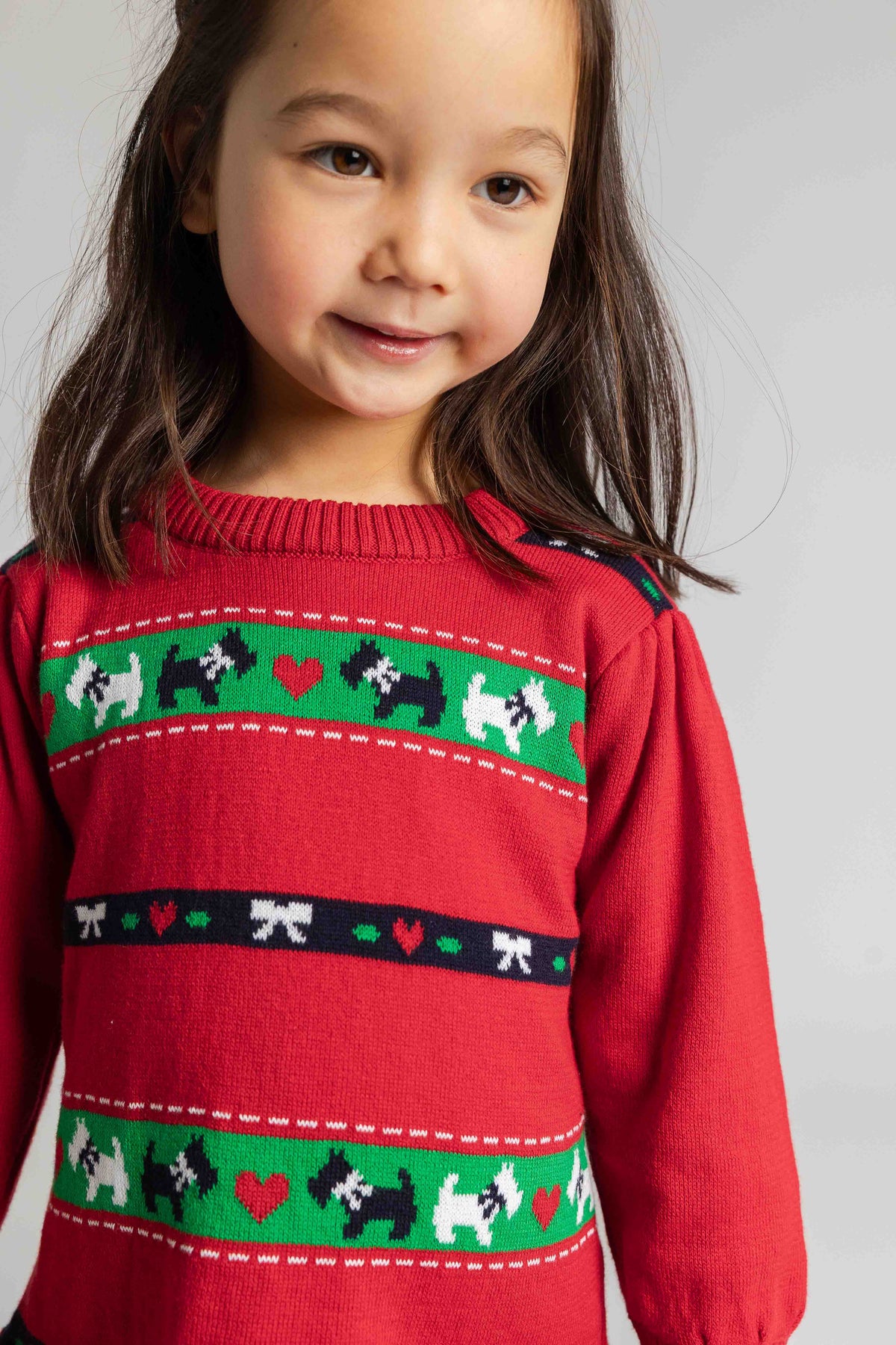 Sweater Tunic Set with Scotty Dogs, Bows, & Hearts