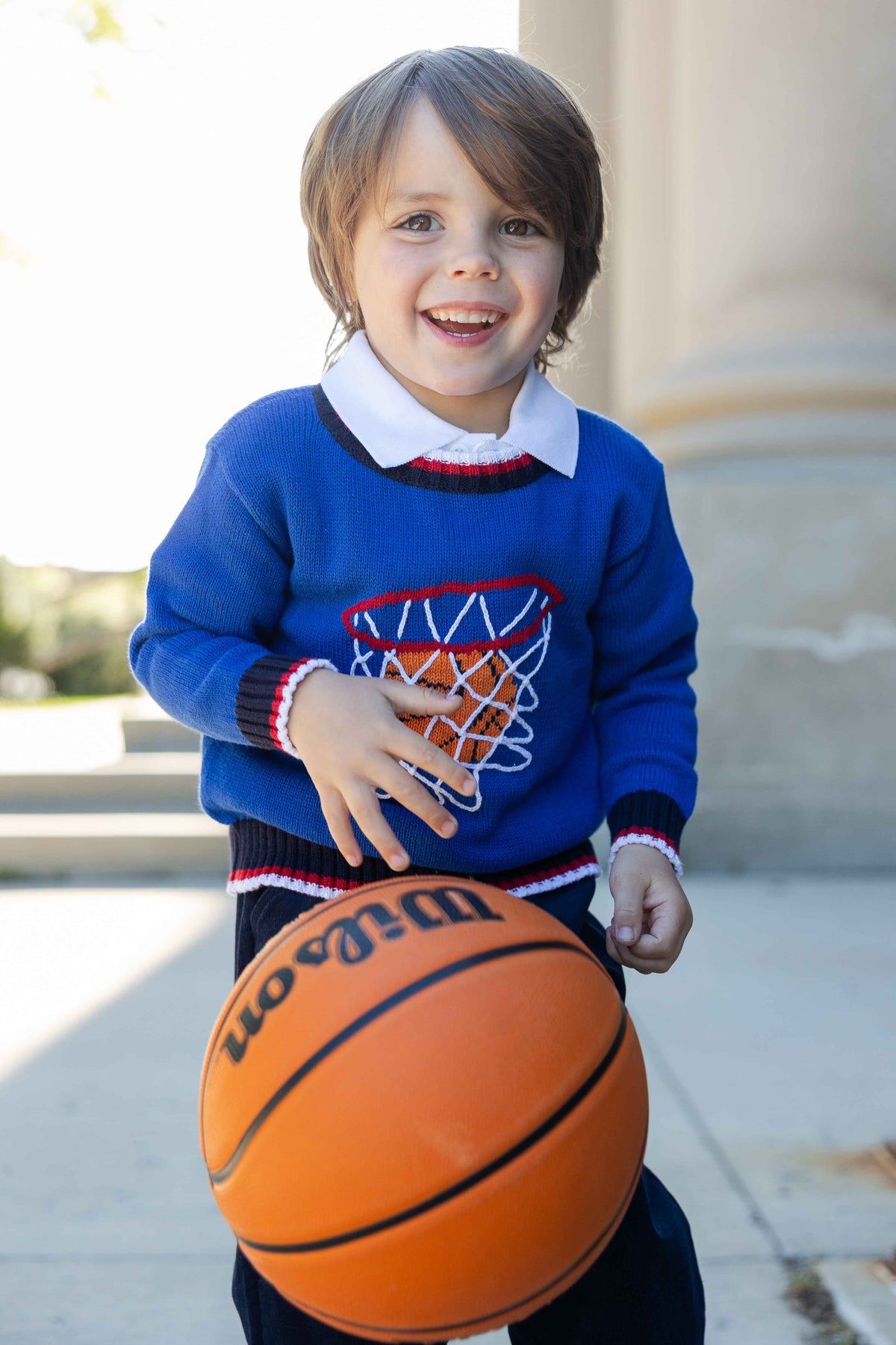 Sweater with Basketball Hoop