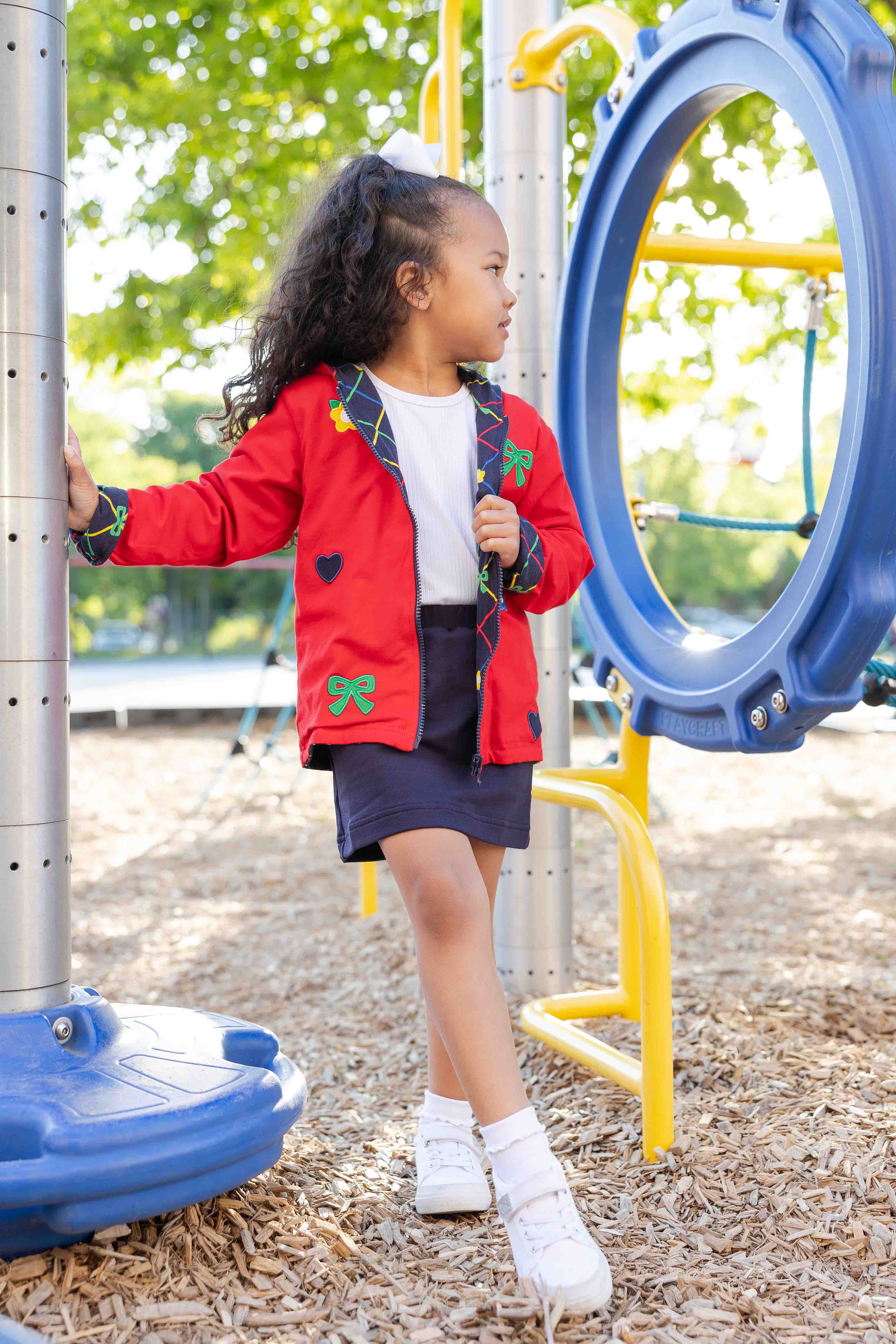 Reversible Jacket with Hearts, Flowers, & Bows