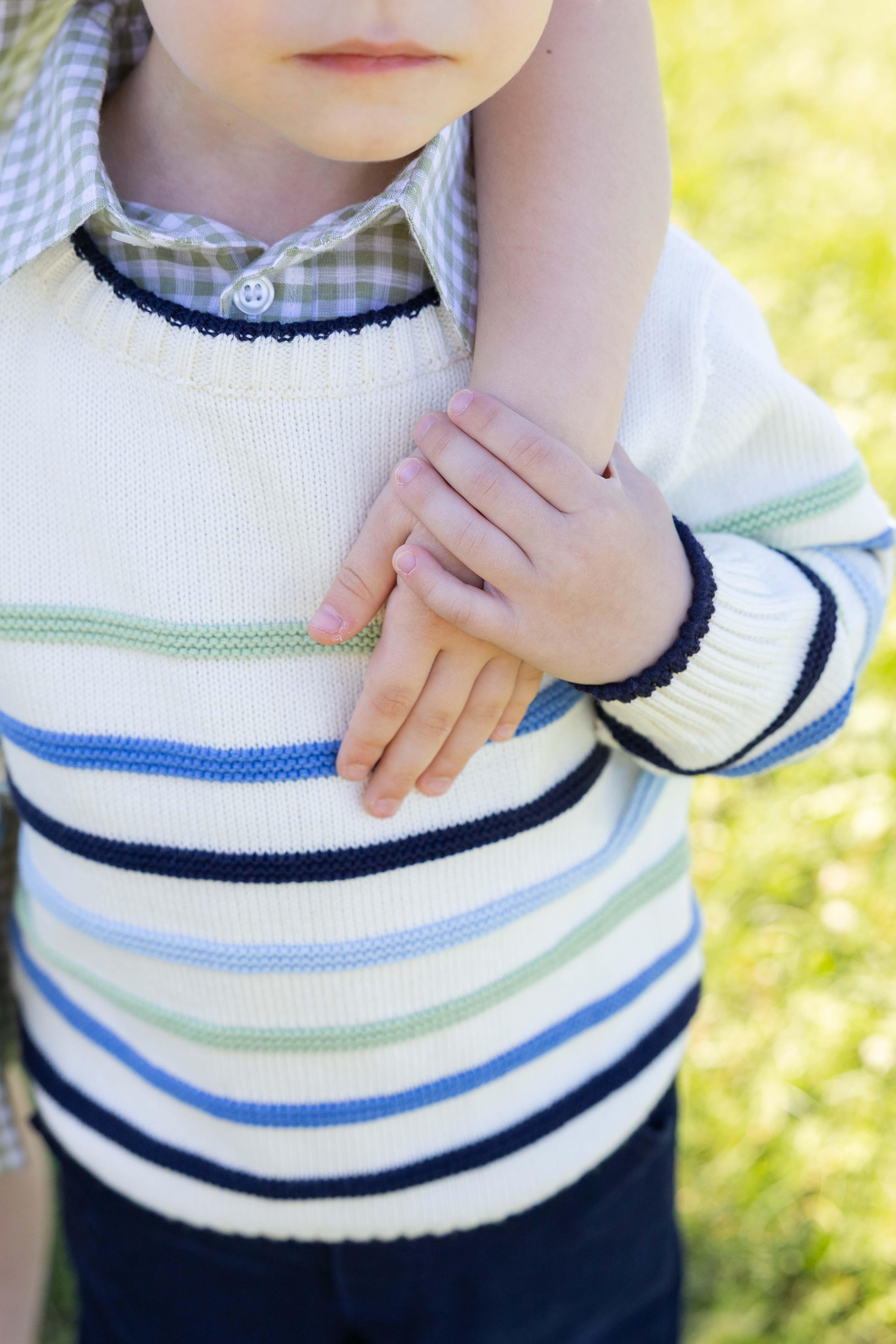 Sweater with Raised Stripes