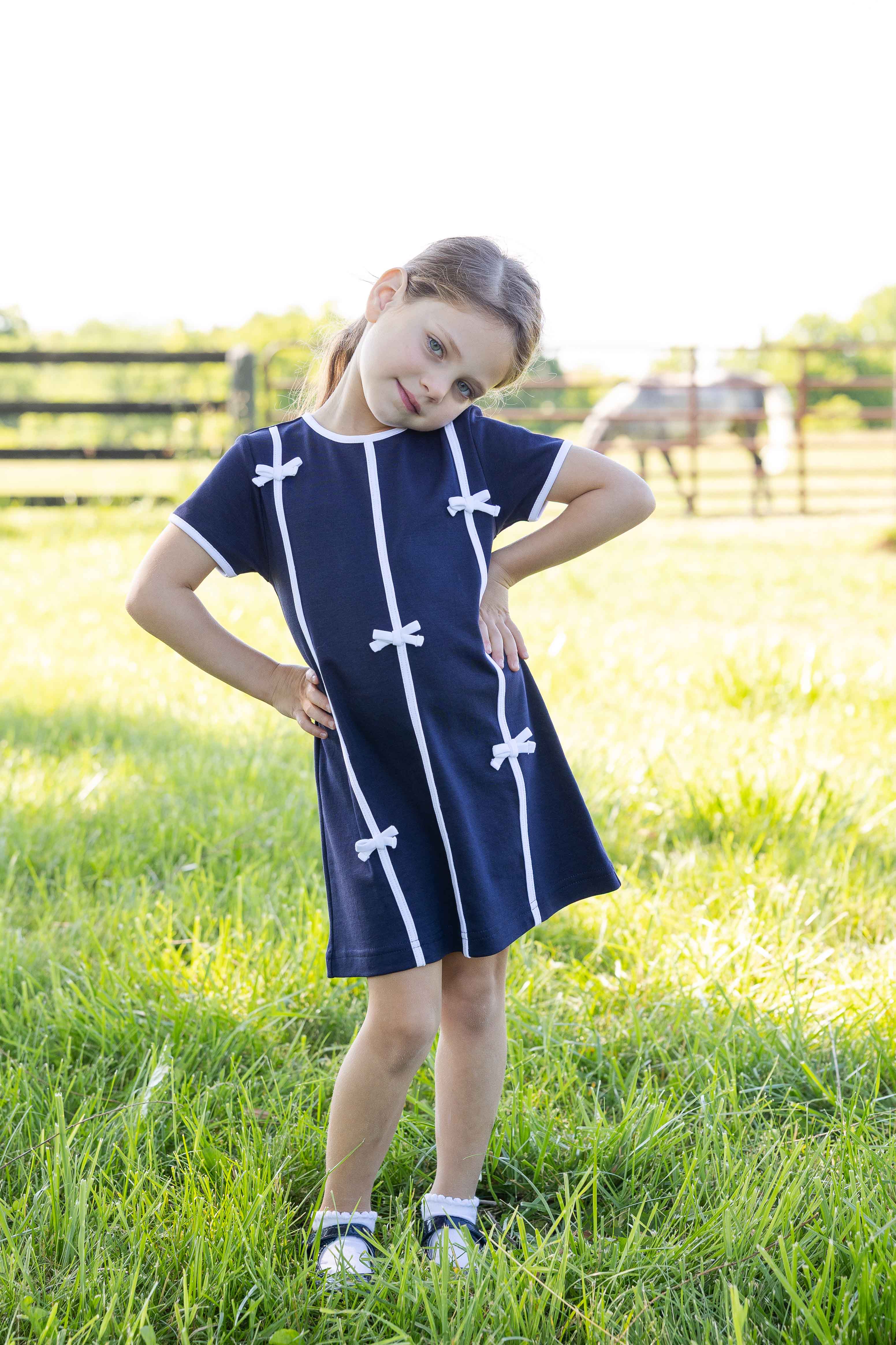 Knit Dress with Bows