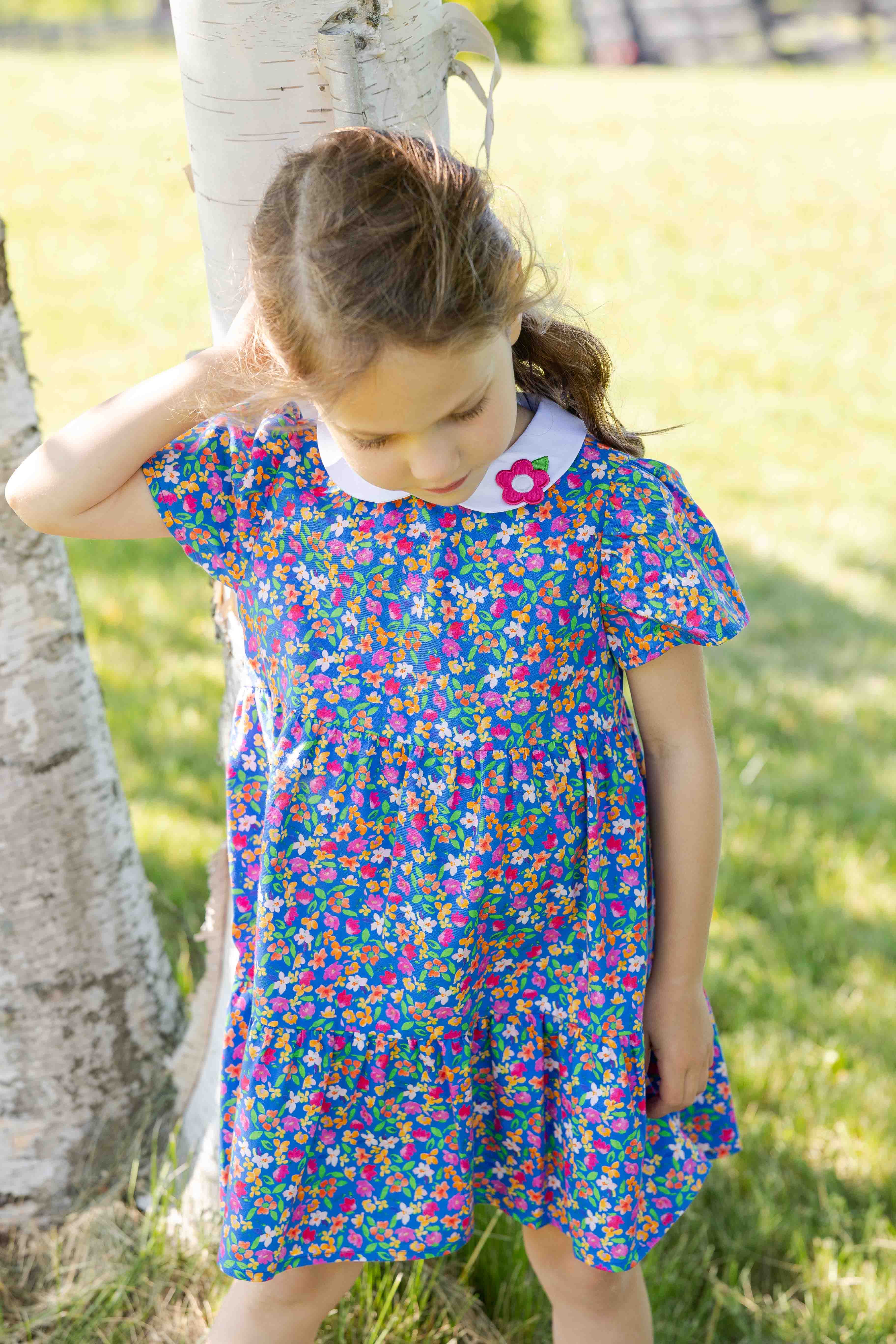 Floral Print Dress with Collar