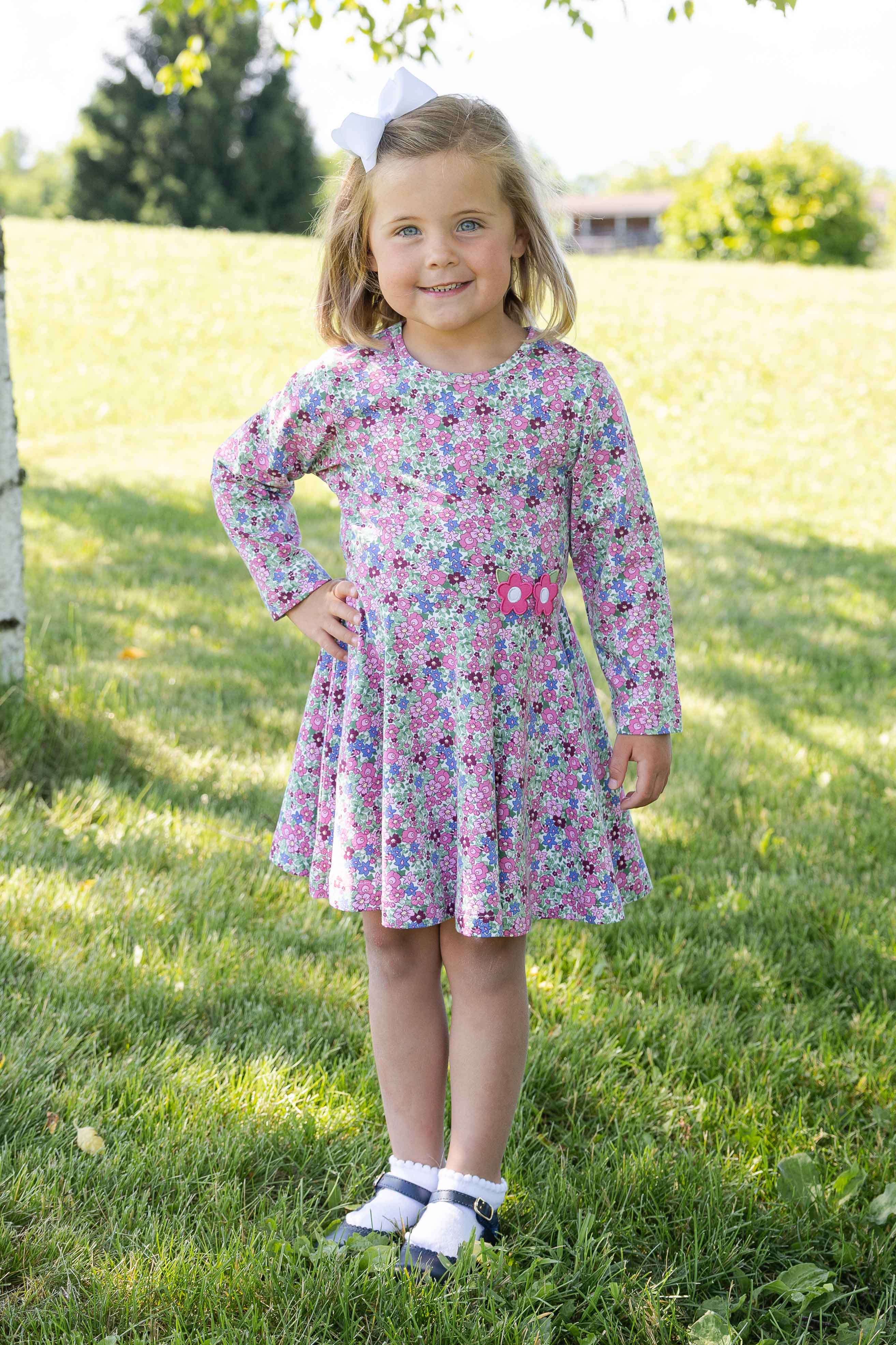 Floral Knit Dress with Flowers