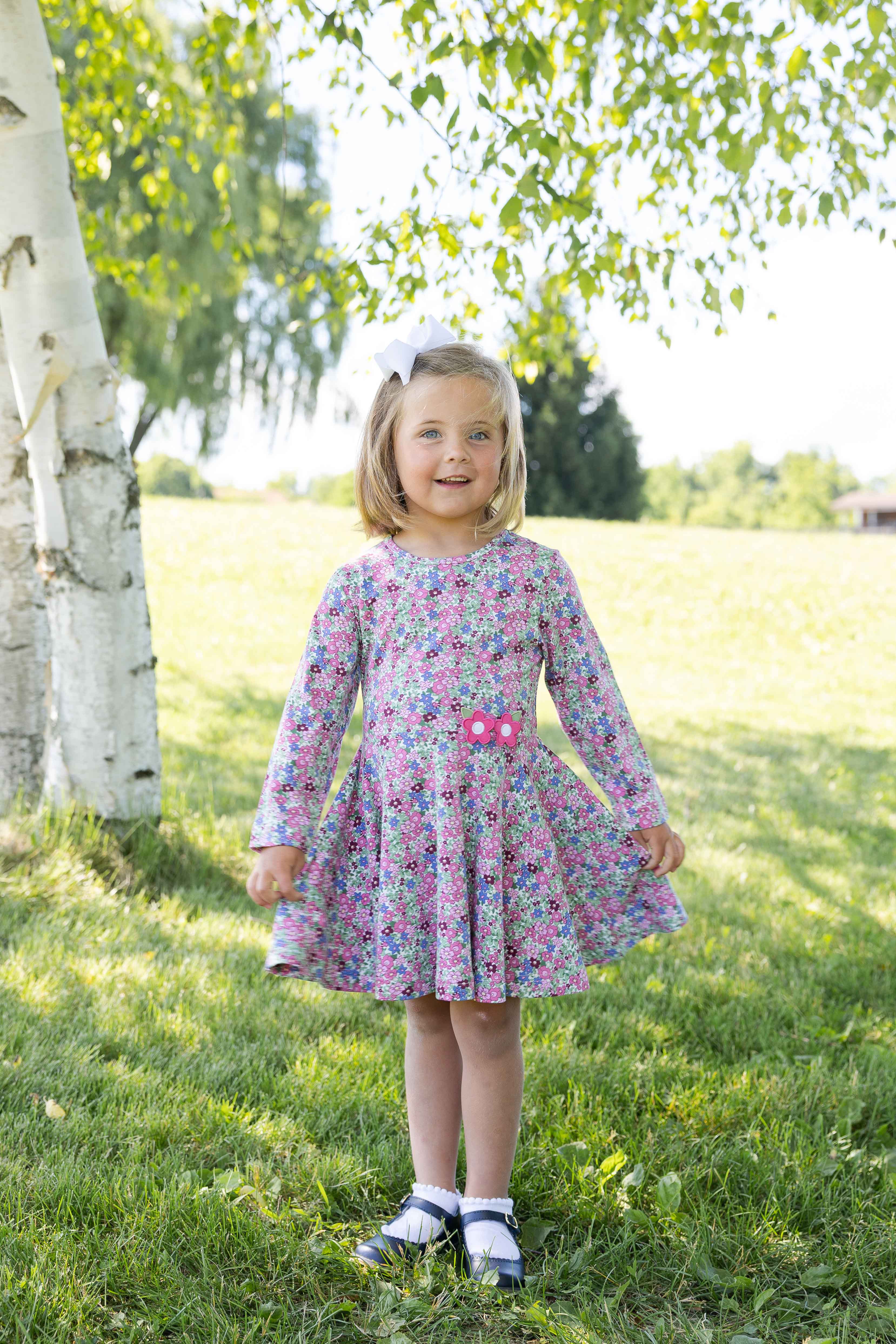 Floral Knit Dress with Flowers