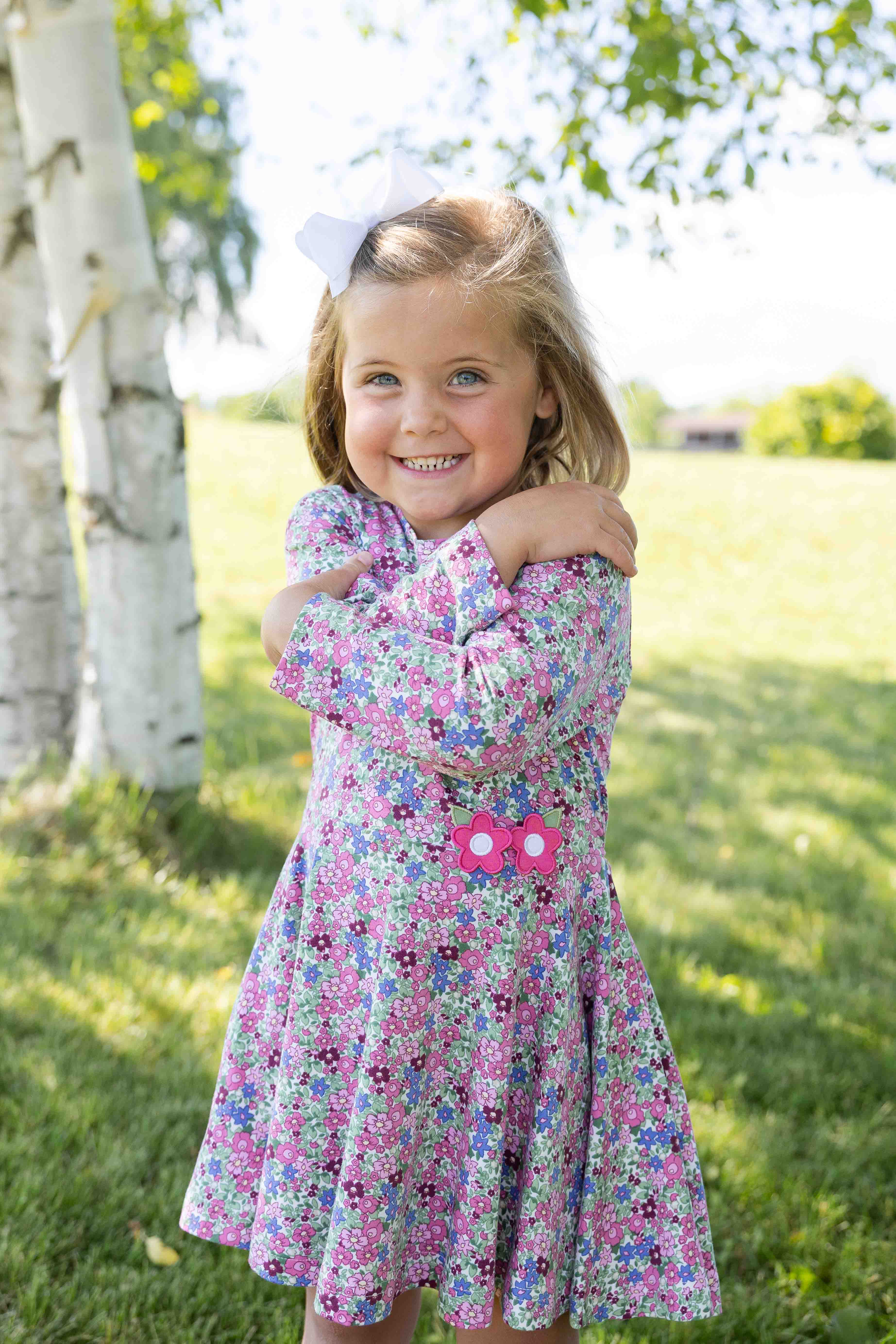 Floral Knit Dress with Flowers