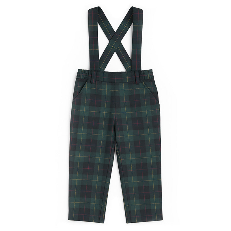 Plaid Pant With Removable Suspenders