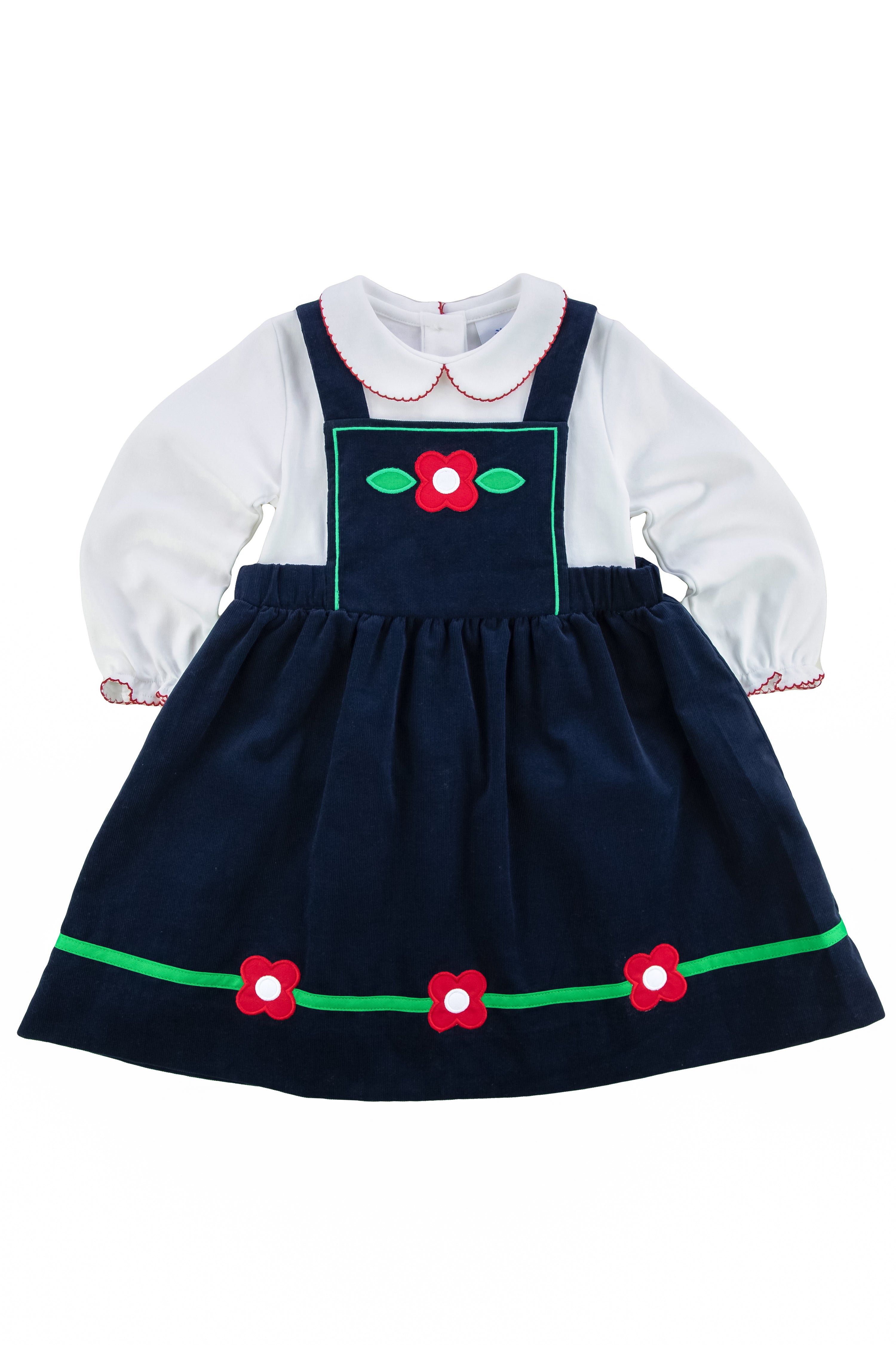 Corduroy Jumper With Flowers