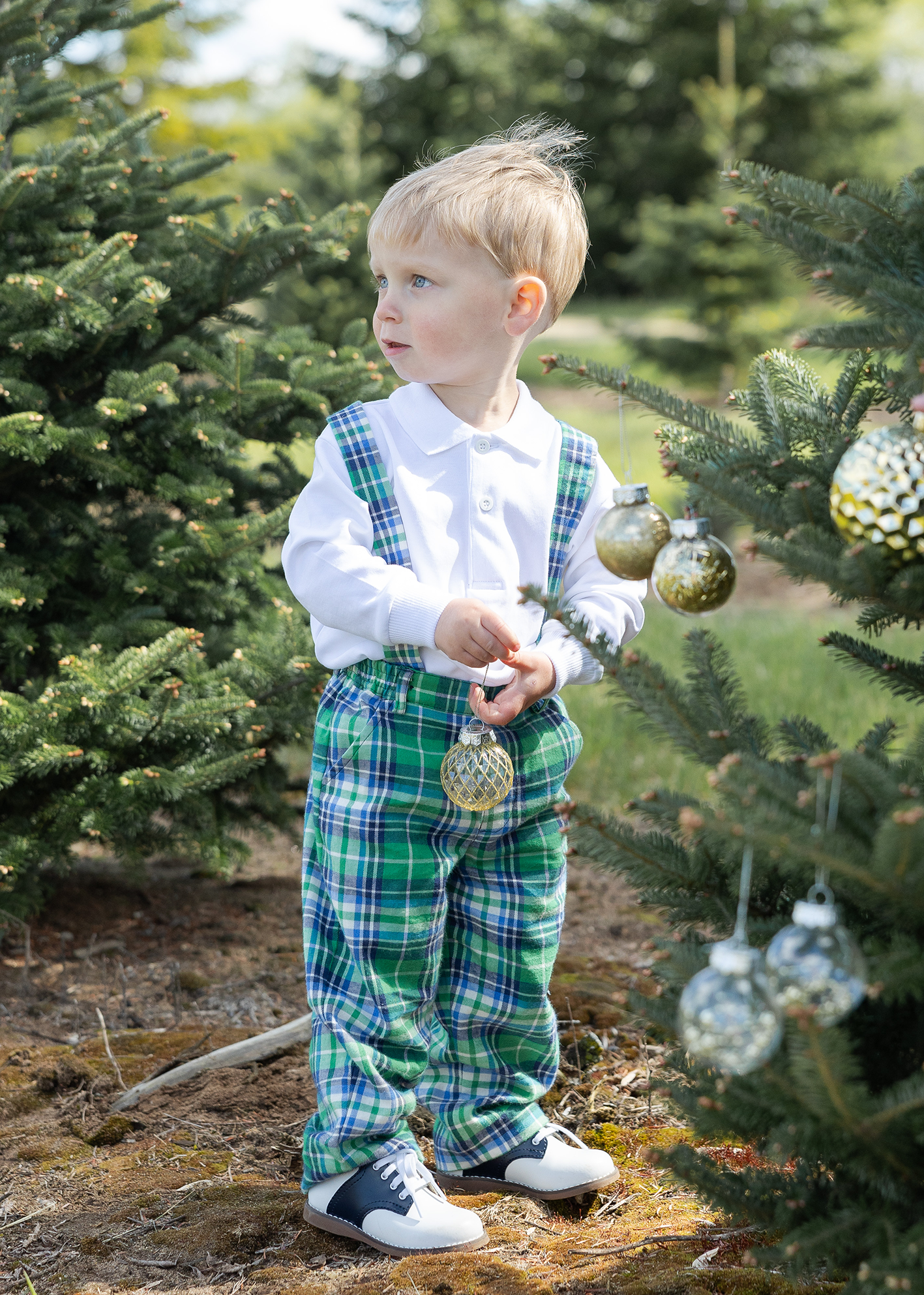 Plaid Pant With Removable Suspenders
