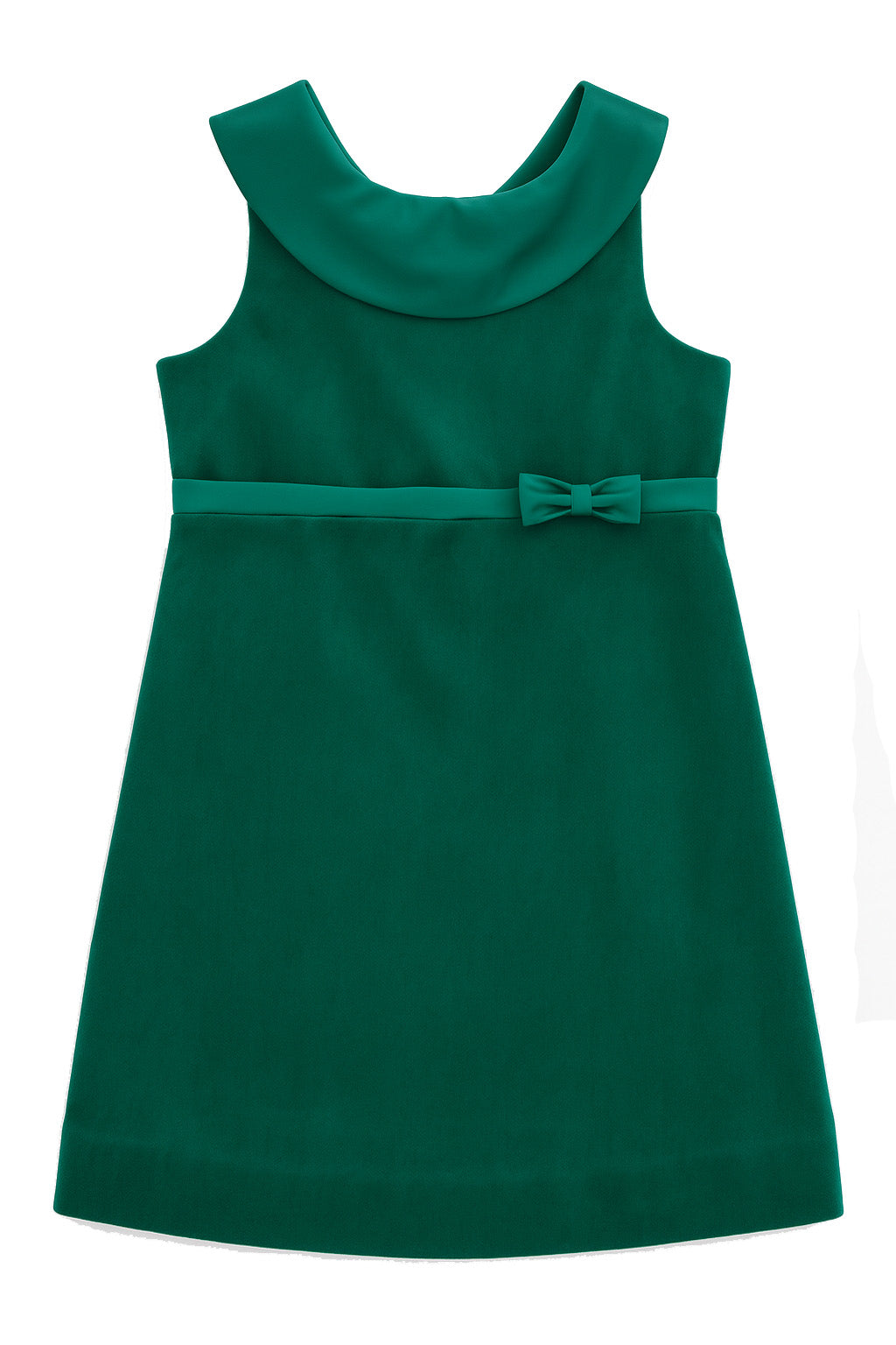 Velvet Dress With Satin Trim