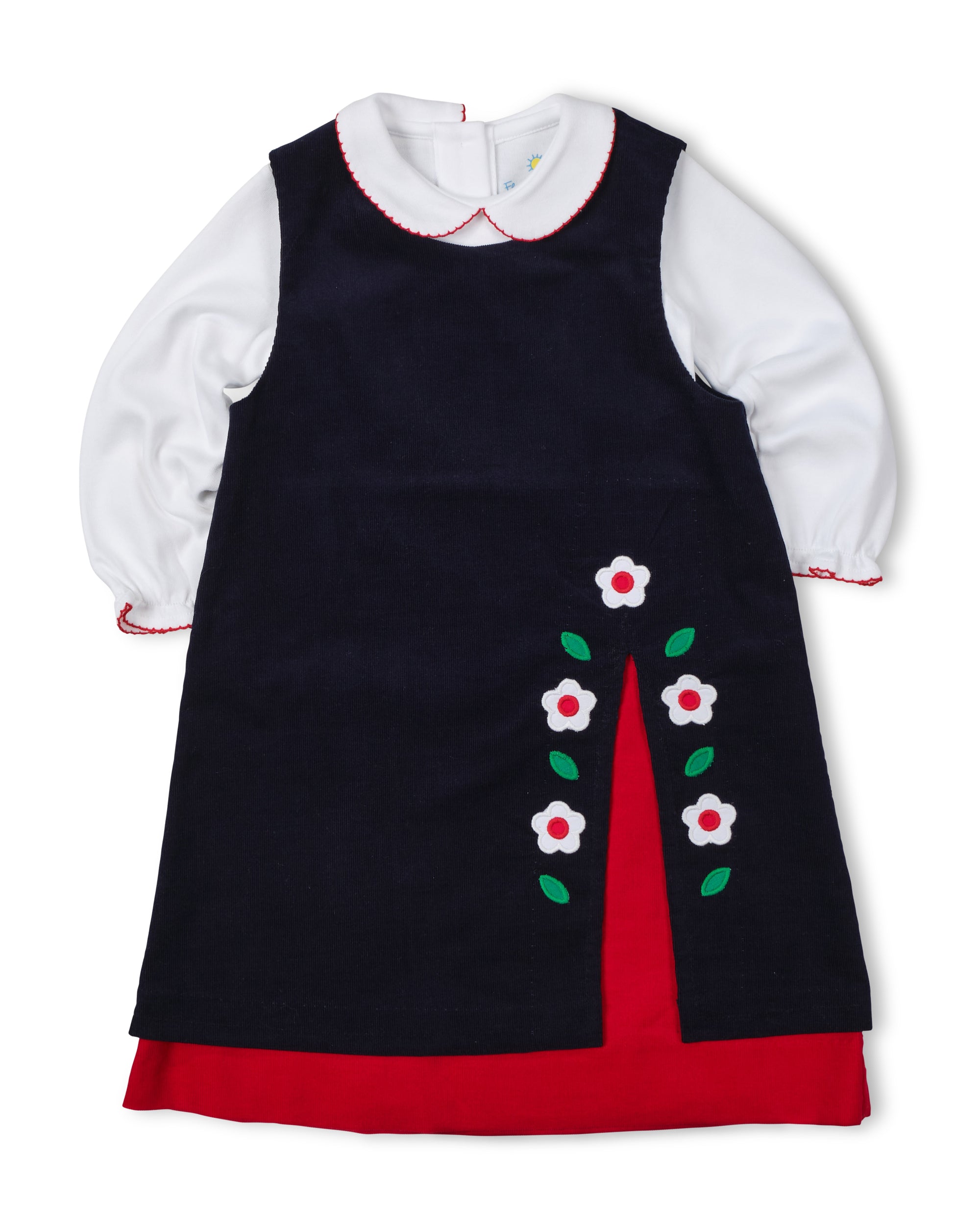 Corduroy Jumper With Flowers