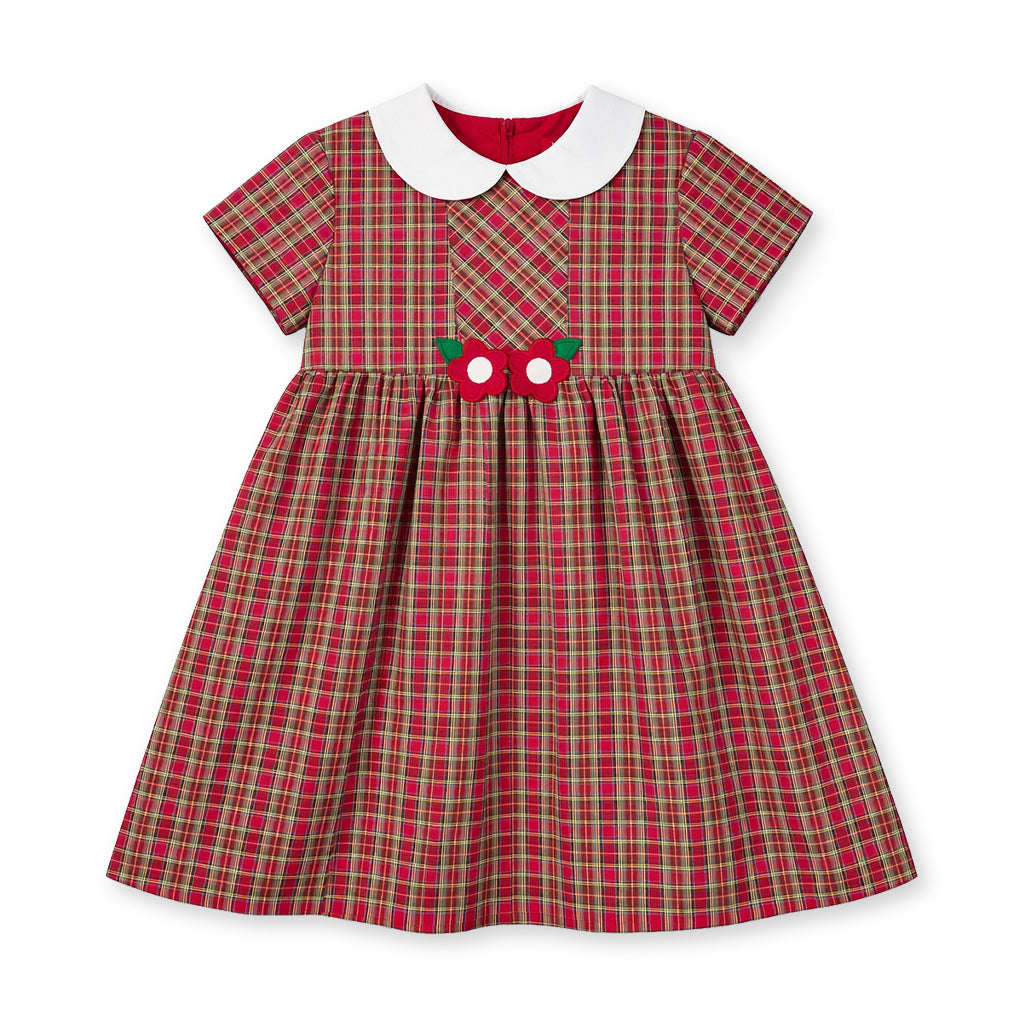 Plaid Dress With Flowers