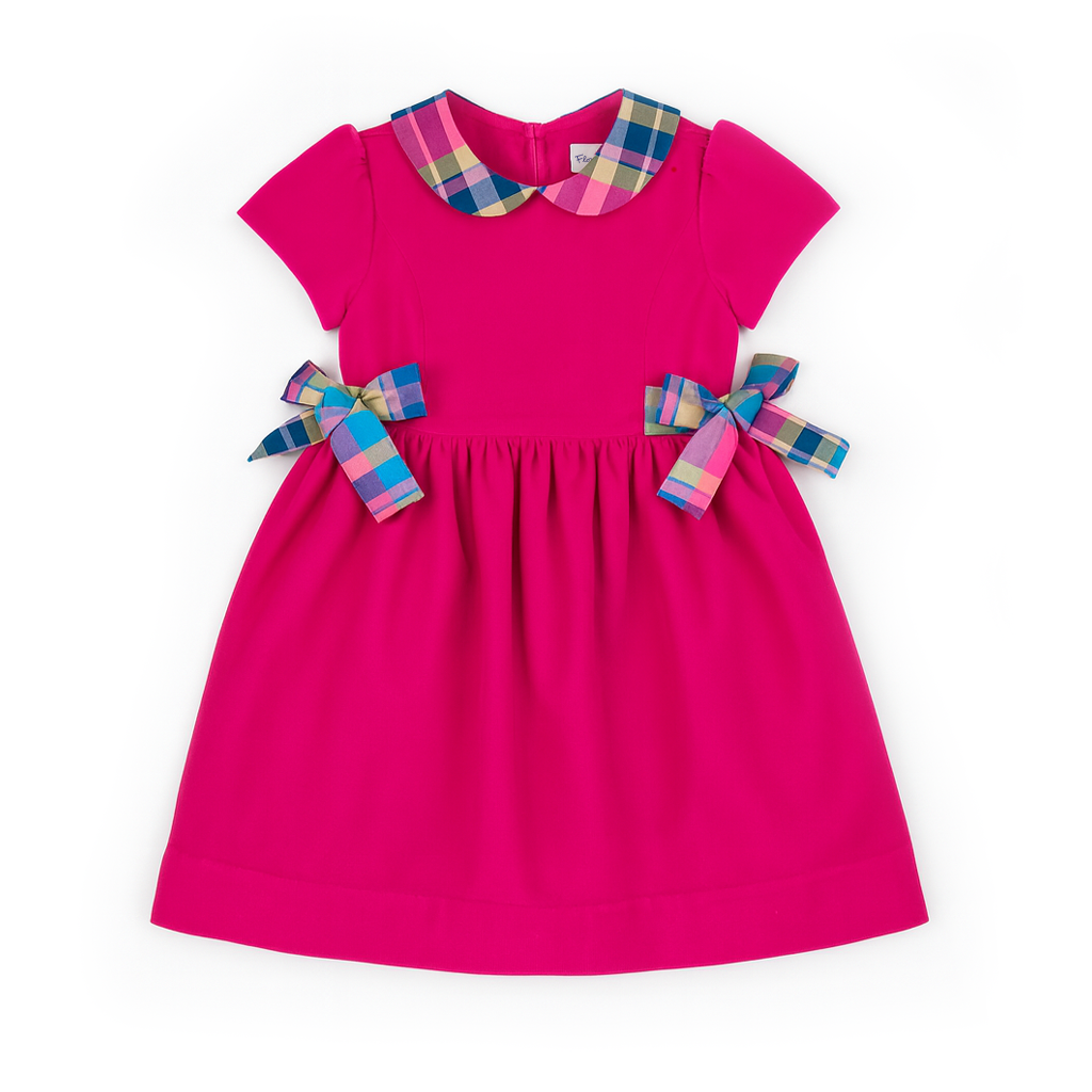 Velvet Dress With Side Bows