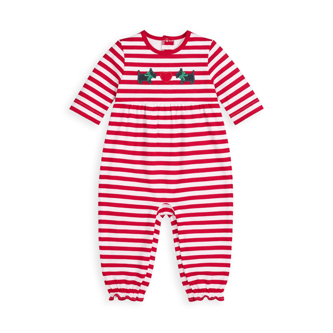 Stripe Knit Longall with Scotties & Heart