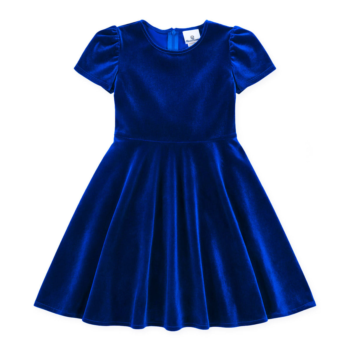 Stretch Velvet Dress with Bubble Sleeves