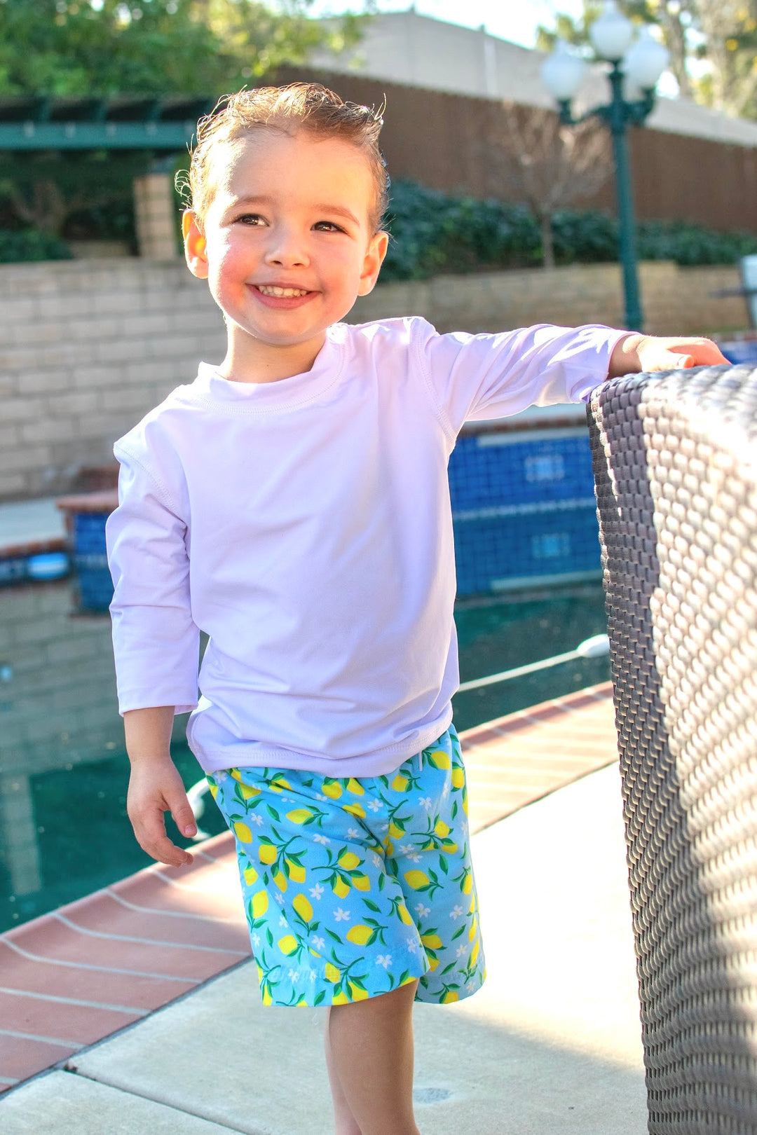 White Long Sleeve Rashguard with UPF 50+ – Florence Eiseman