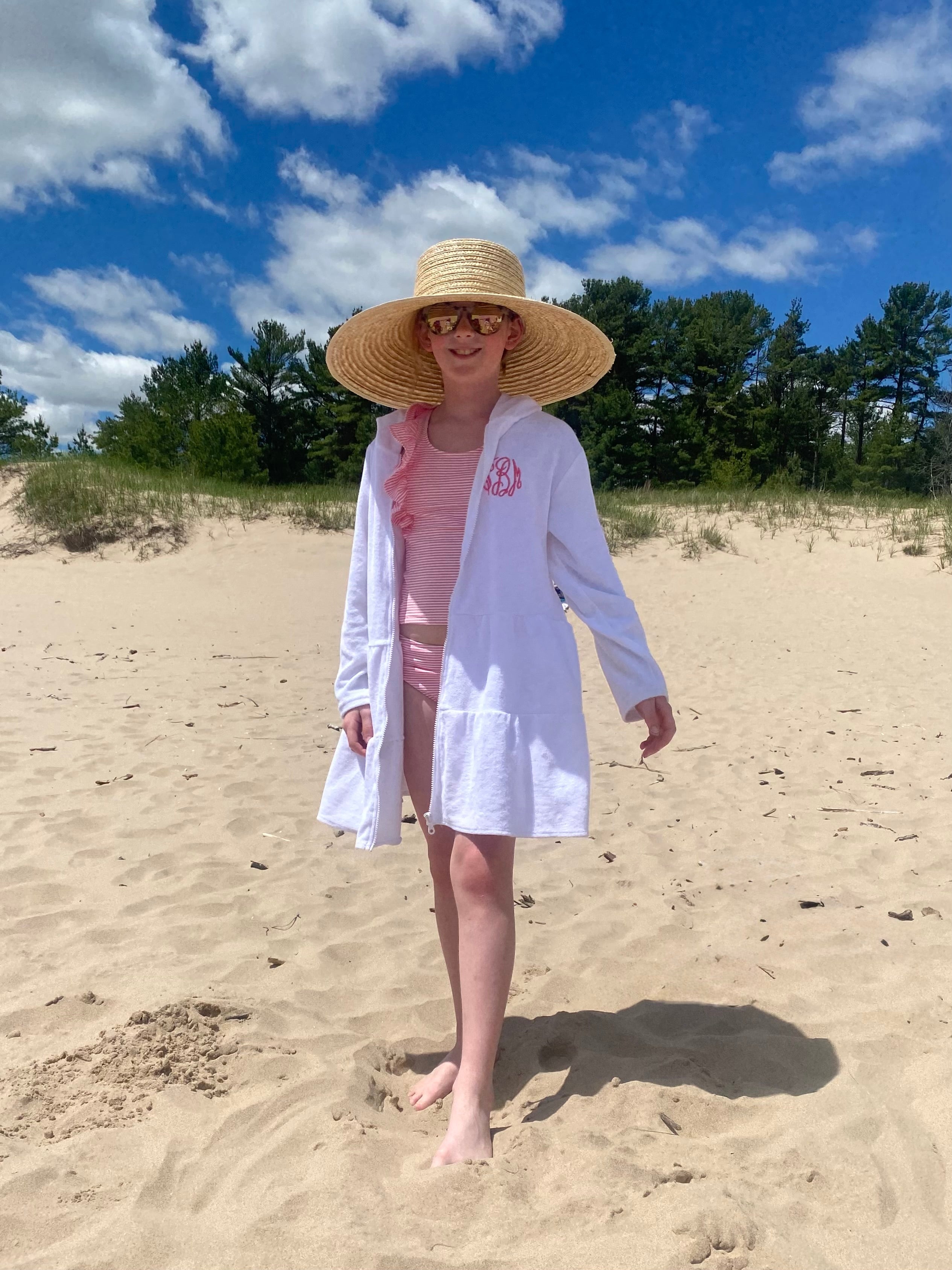 Seersucker Tankini With Ruffles