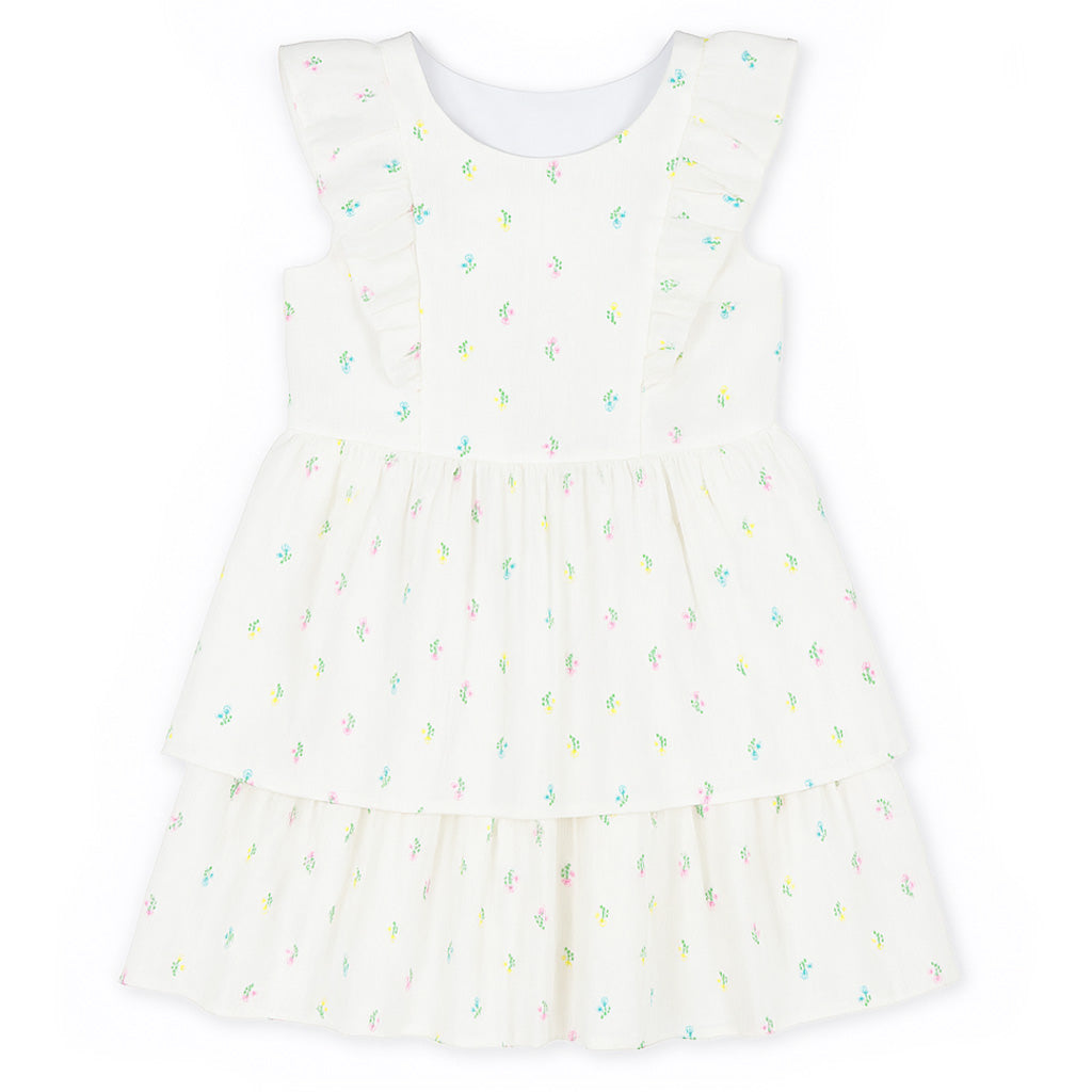 Printed Floral Dress With Ruffles