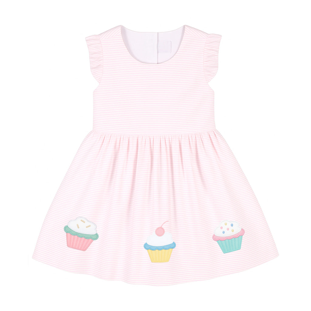 Seersucker Dress with Cupcakes