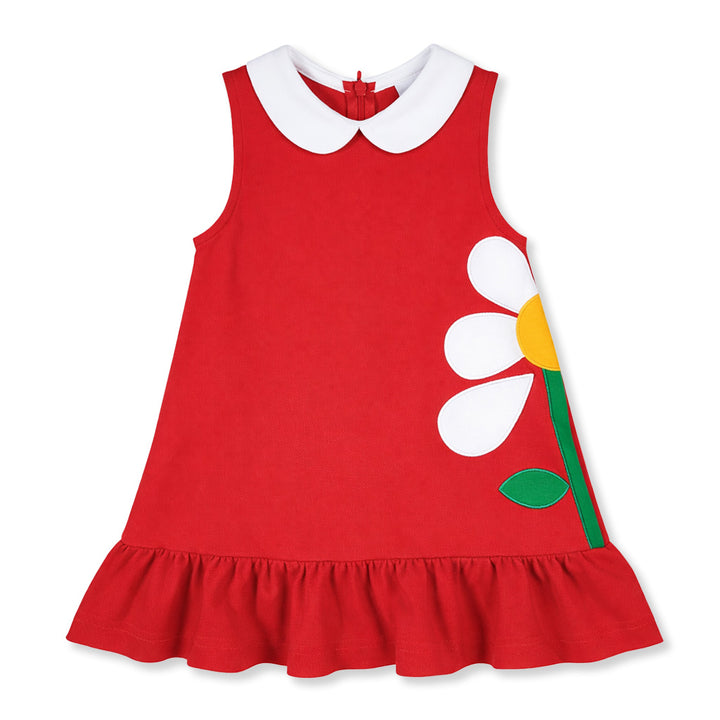 Florence Eiseman Little Girls Knit Dress With Flowers Florence Eiseman Little Girls Knit Dress With Flowers