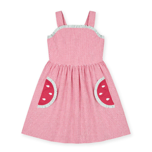 Florence Eiseman Toddler Girls Check Seersucker Dress With Watermelon