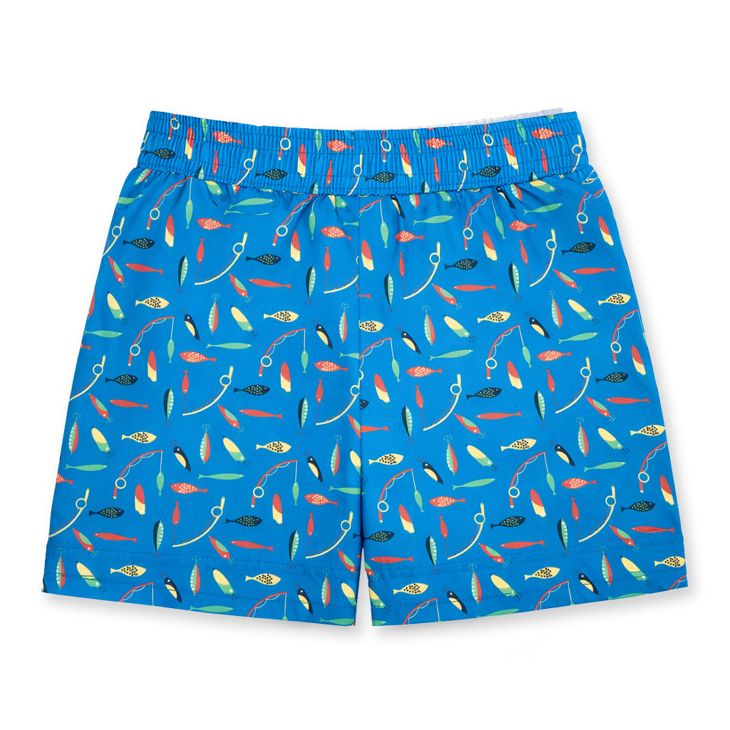 Fishing Lure Print Swim Trunk