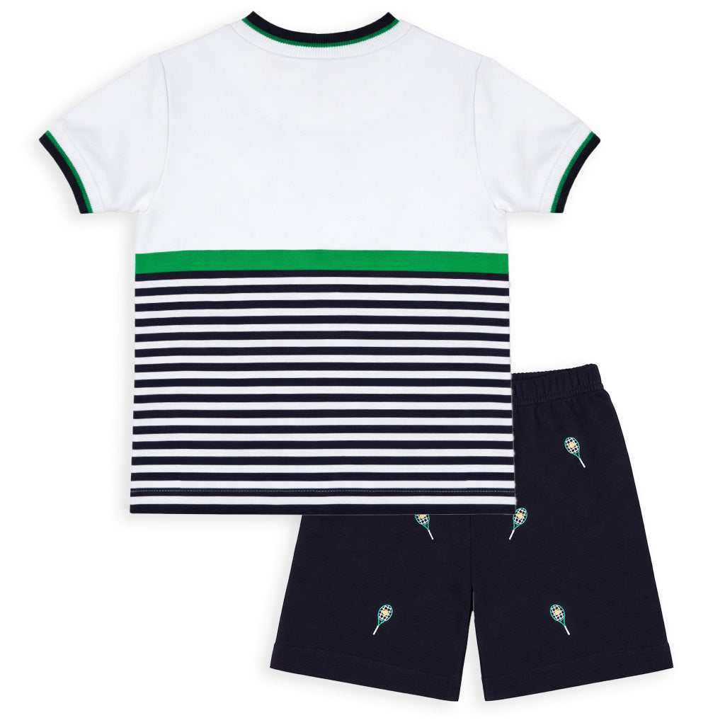 Knit Short Set with Tennis Rackets