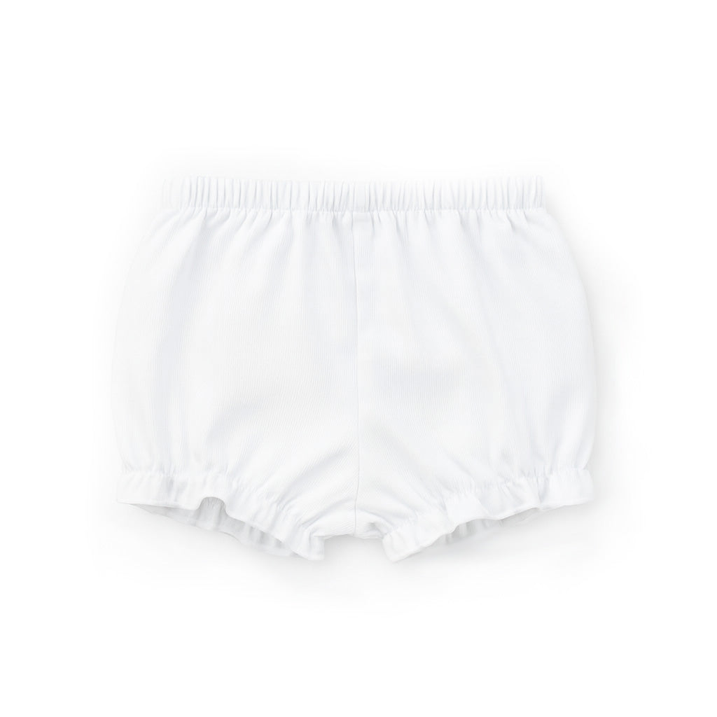 White baby bloomers on a white background