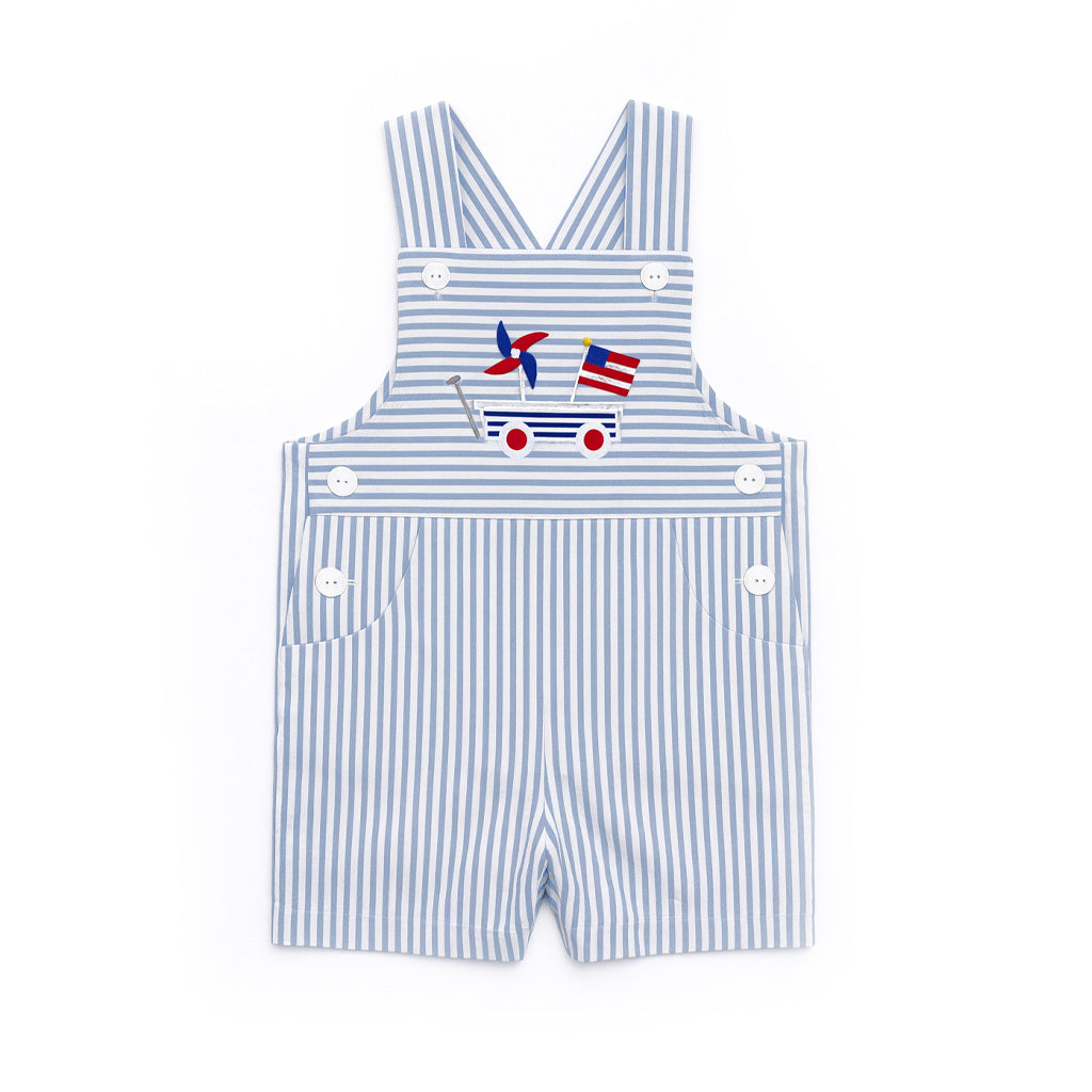 Seersucker Shortall With Wagon