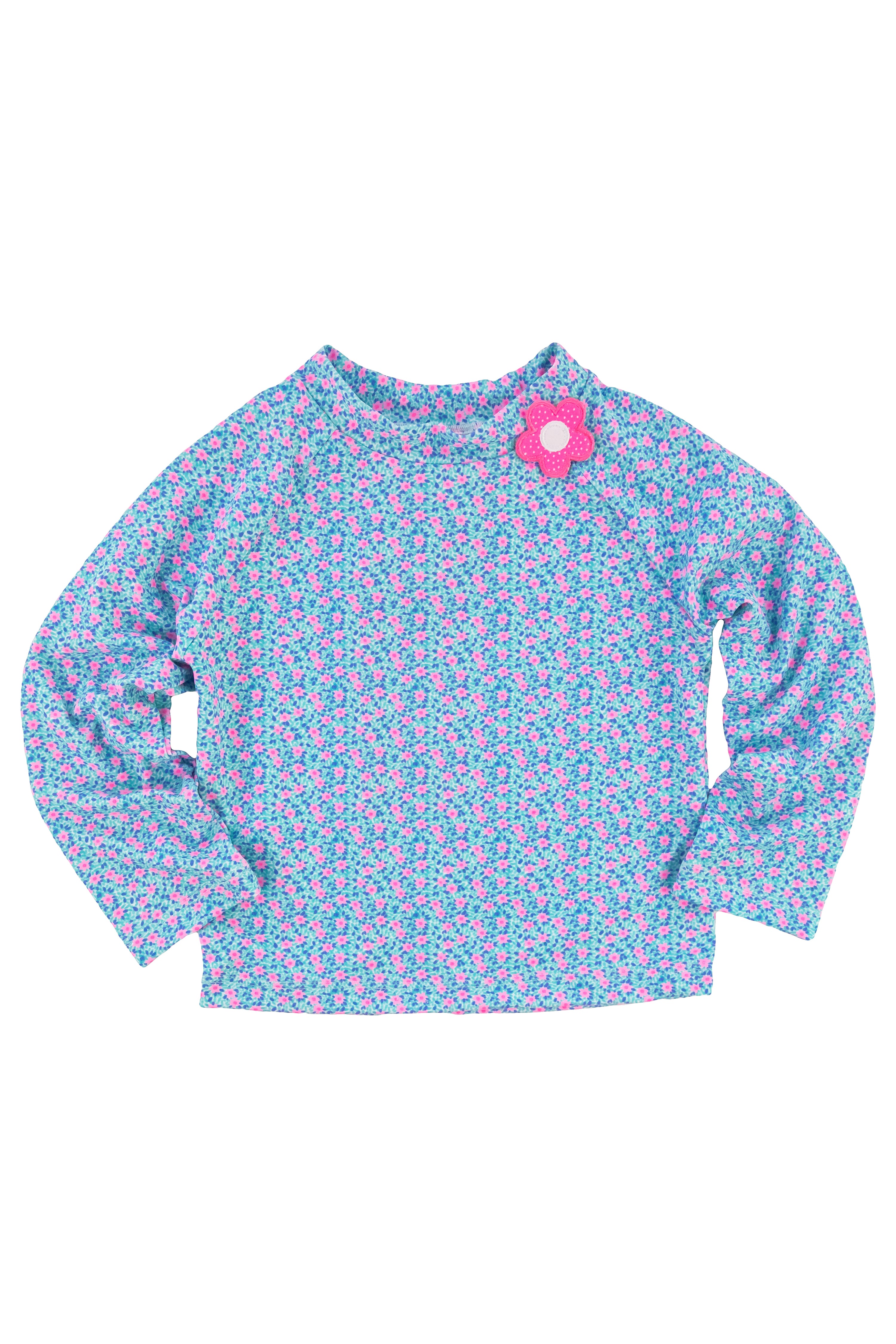 Floral Print Rashguard With Flower