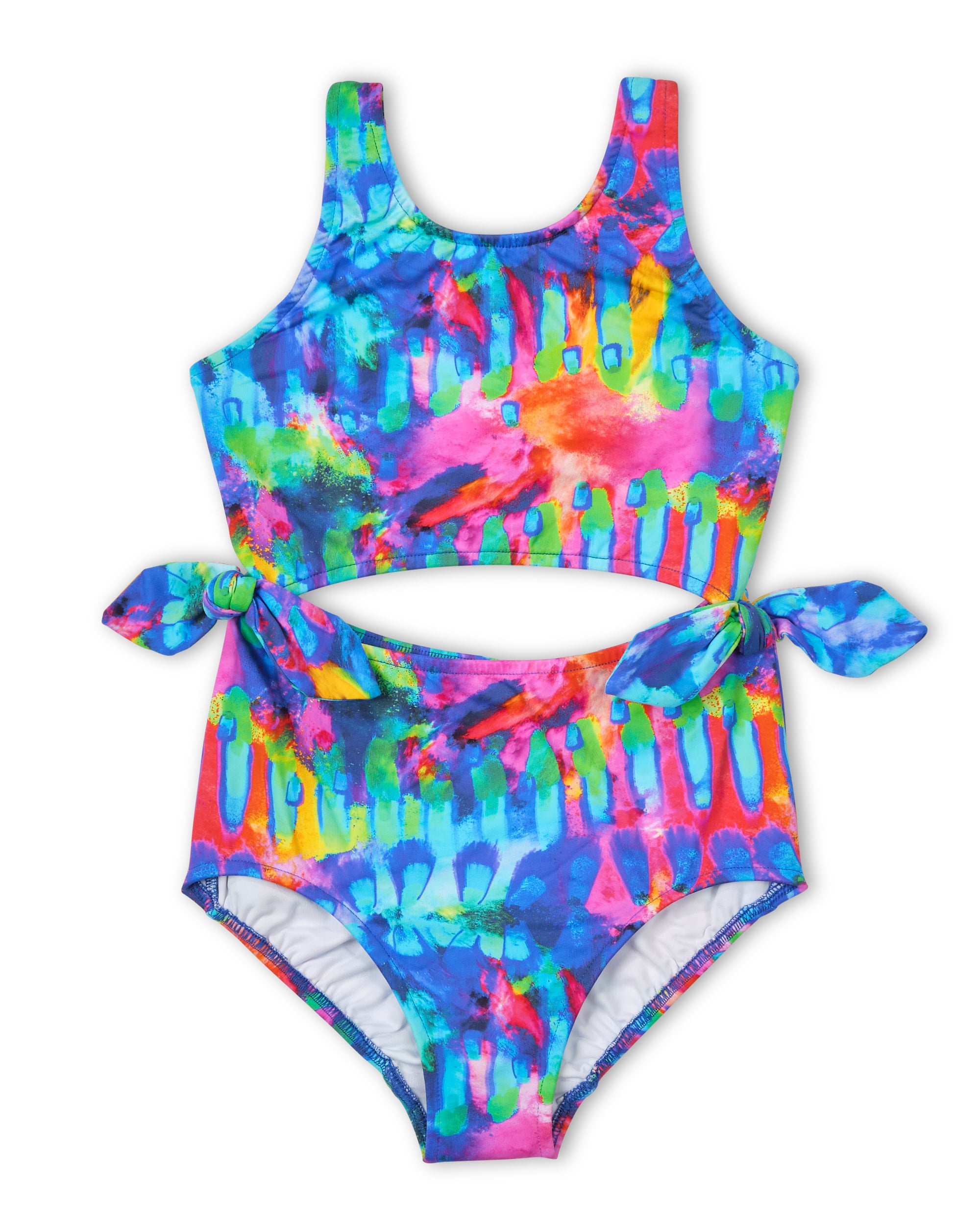 Tie-Dye Swimsuit With Cut-Out