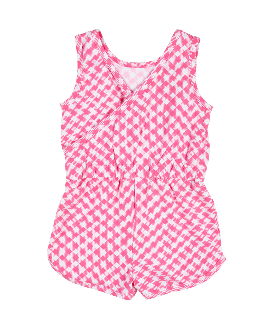 Gingham Print Knit Romper With Strawberries – Florence Eiseman